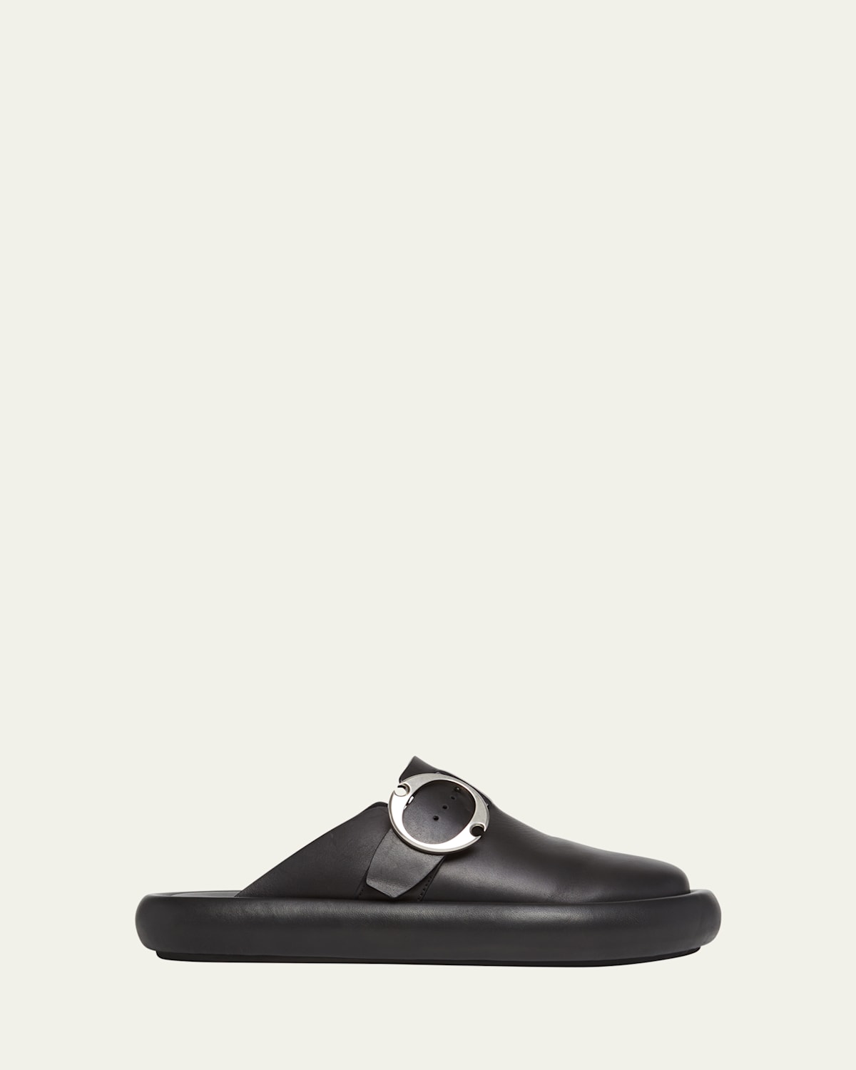 Shop Alexander Mcqueen Men's Arc Leather Clogs In Black