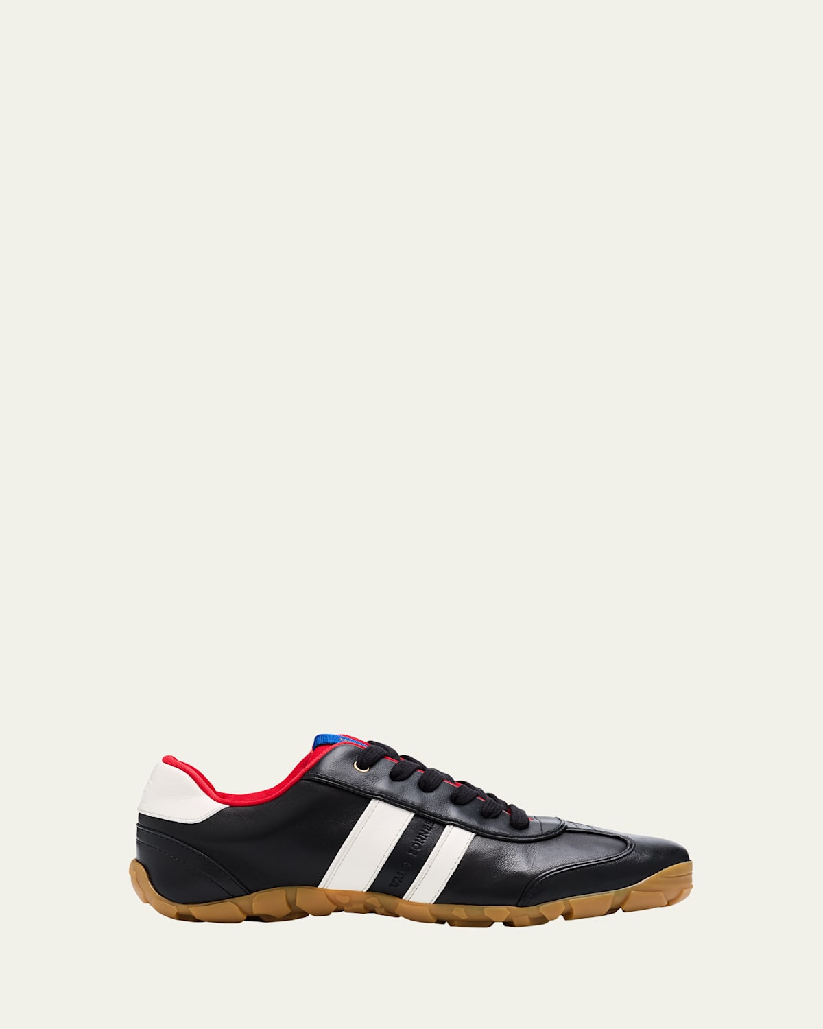WALES BONNER BICOLOR LEATHER LACE-UP SNEAKERS 
