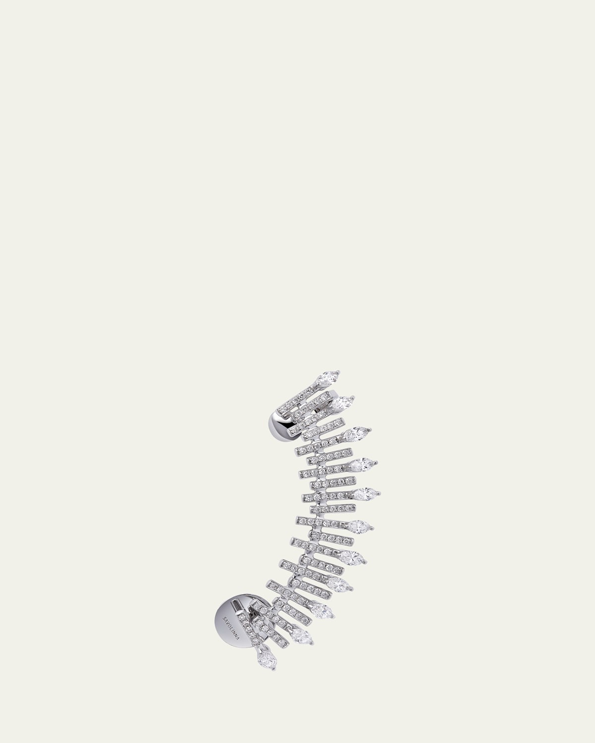 Spiked Diamonds Climber Earring, Single, Left