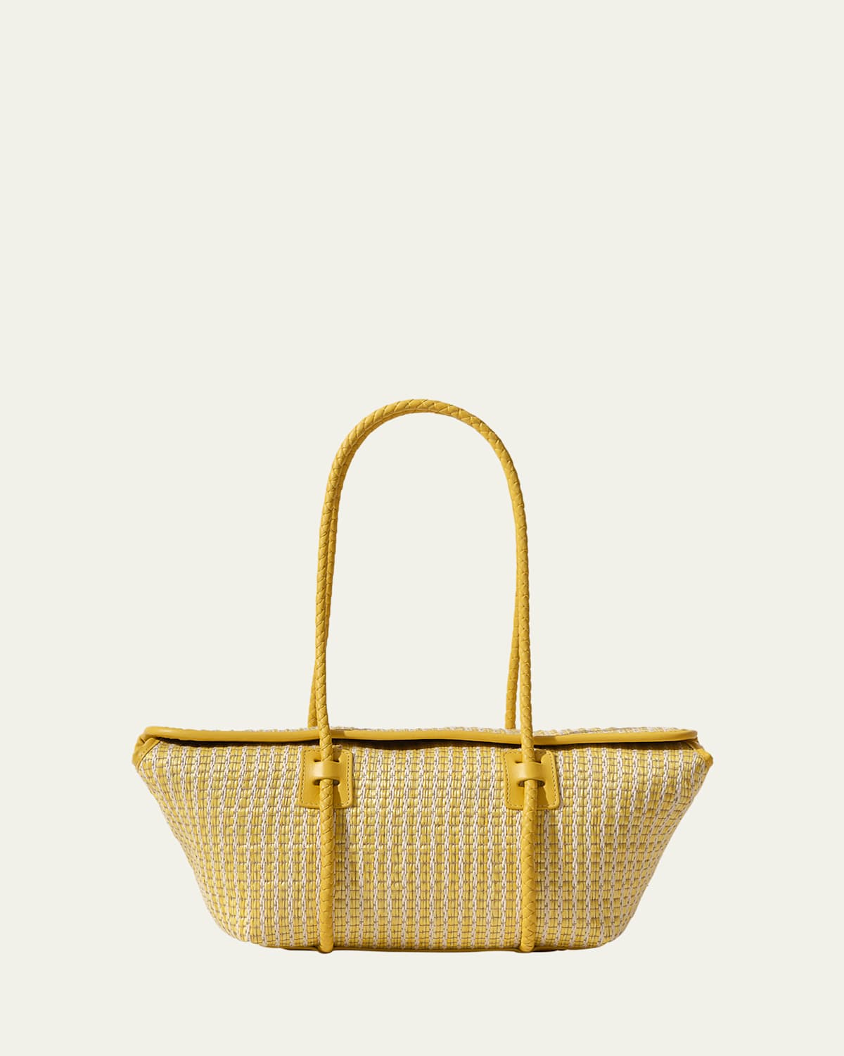 Hereu Forna Striped Raffia Shoulder Bag In Yellow