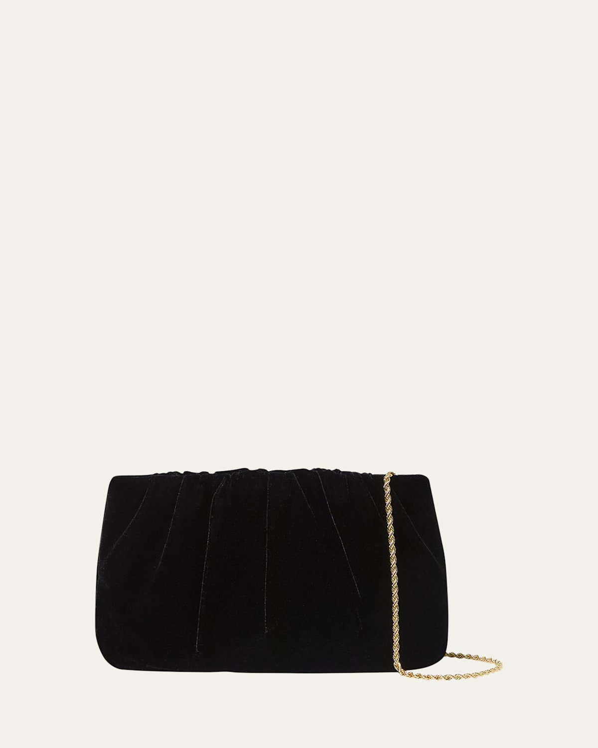 Serena Ruched Velvet Clutch Bag