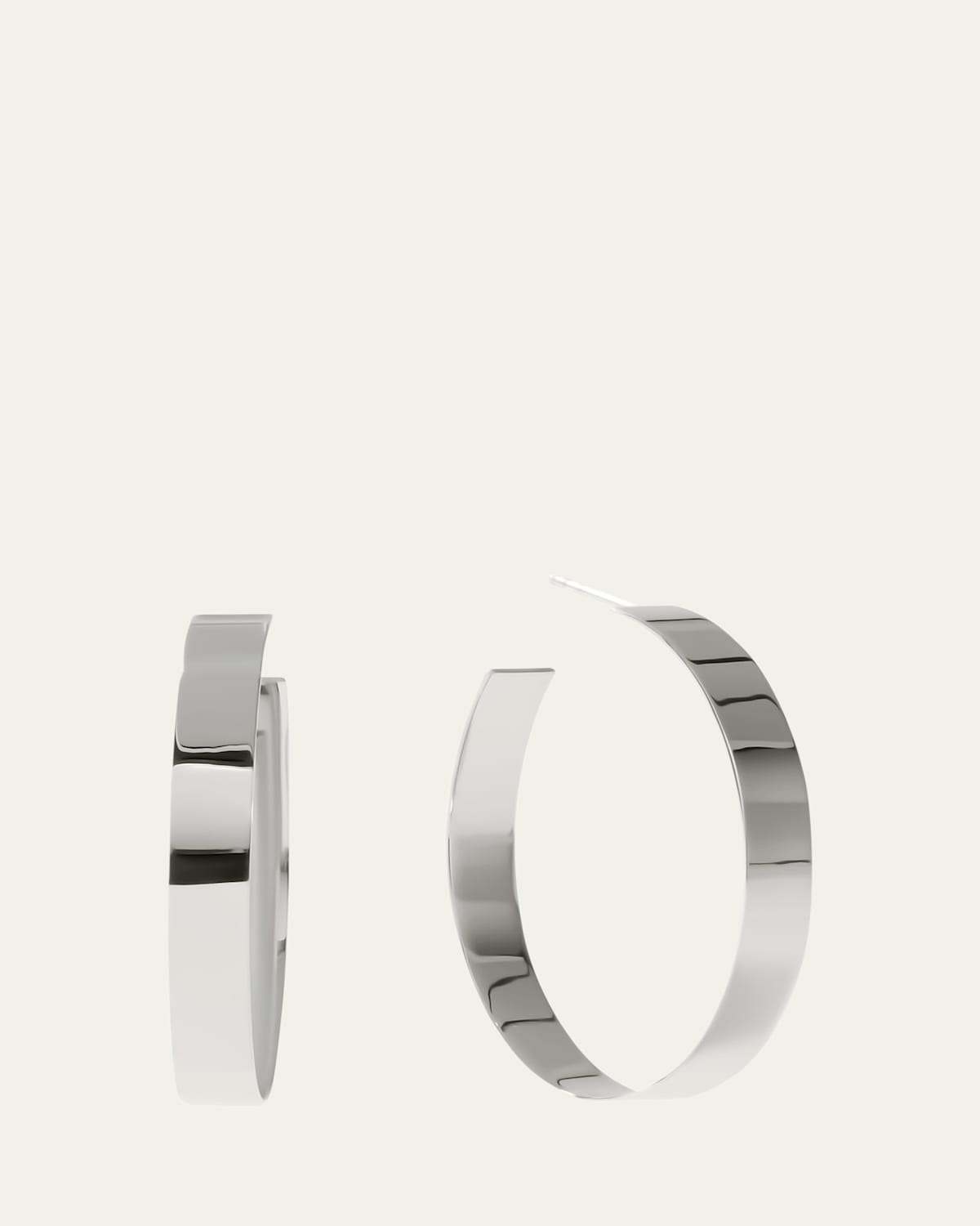 Lana 14K Gold Vanity Flat Hoops Earrings