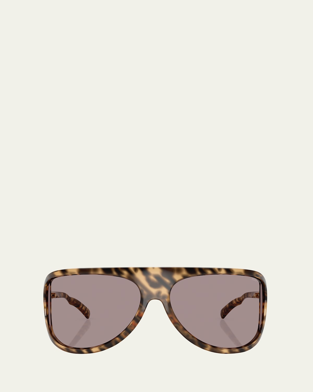 Miu Miu A01s Plastic Shield Sunglasses In Dark Grey