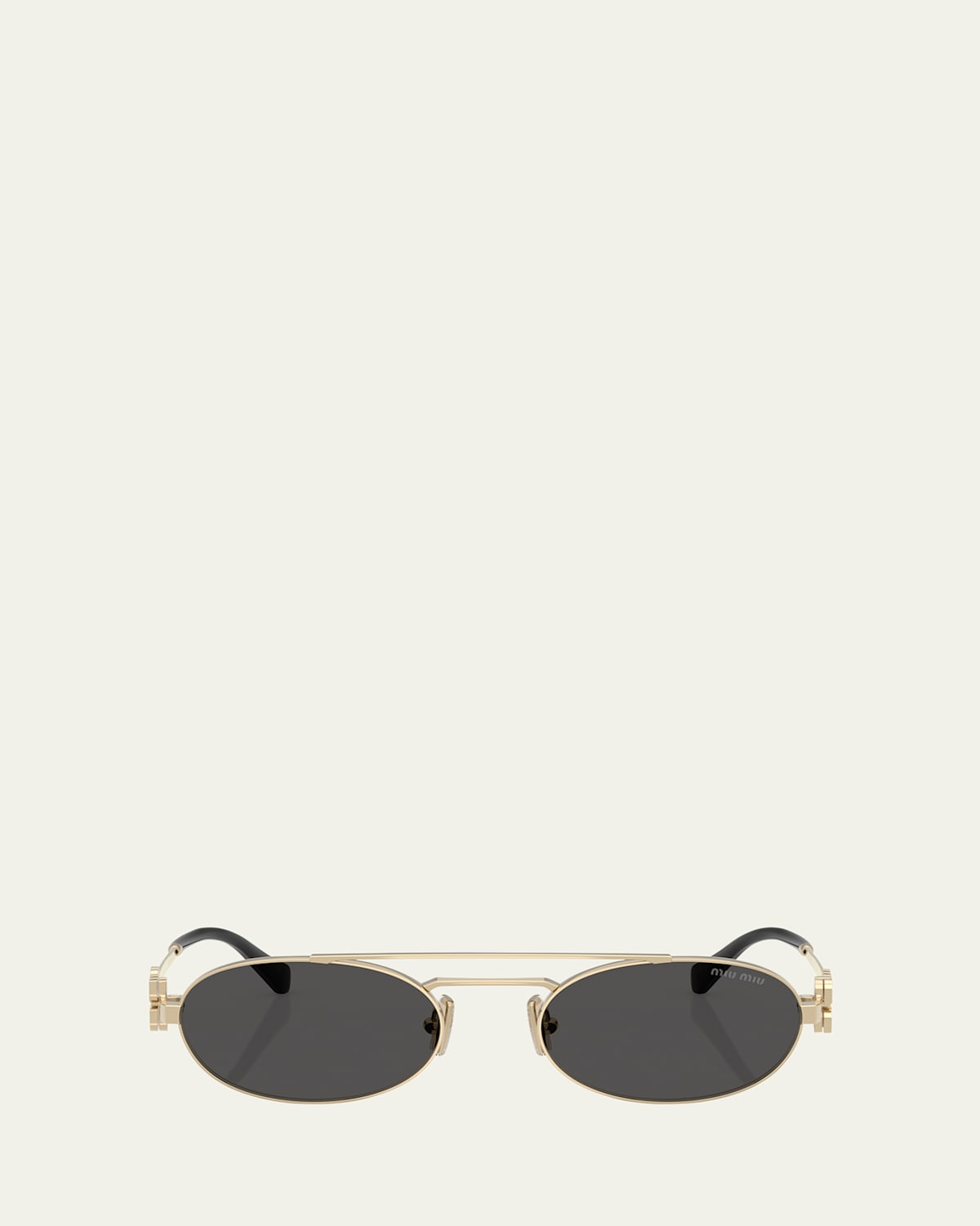 Miu Miu 53mm Oval Sunglasses In Gold