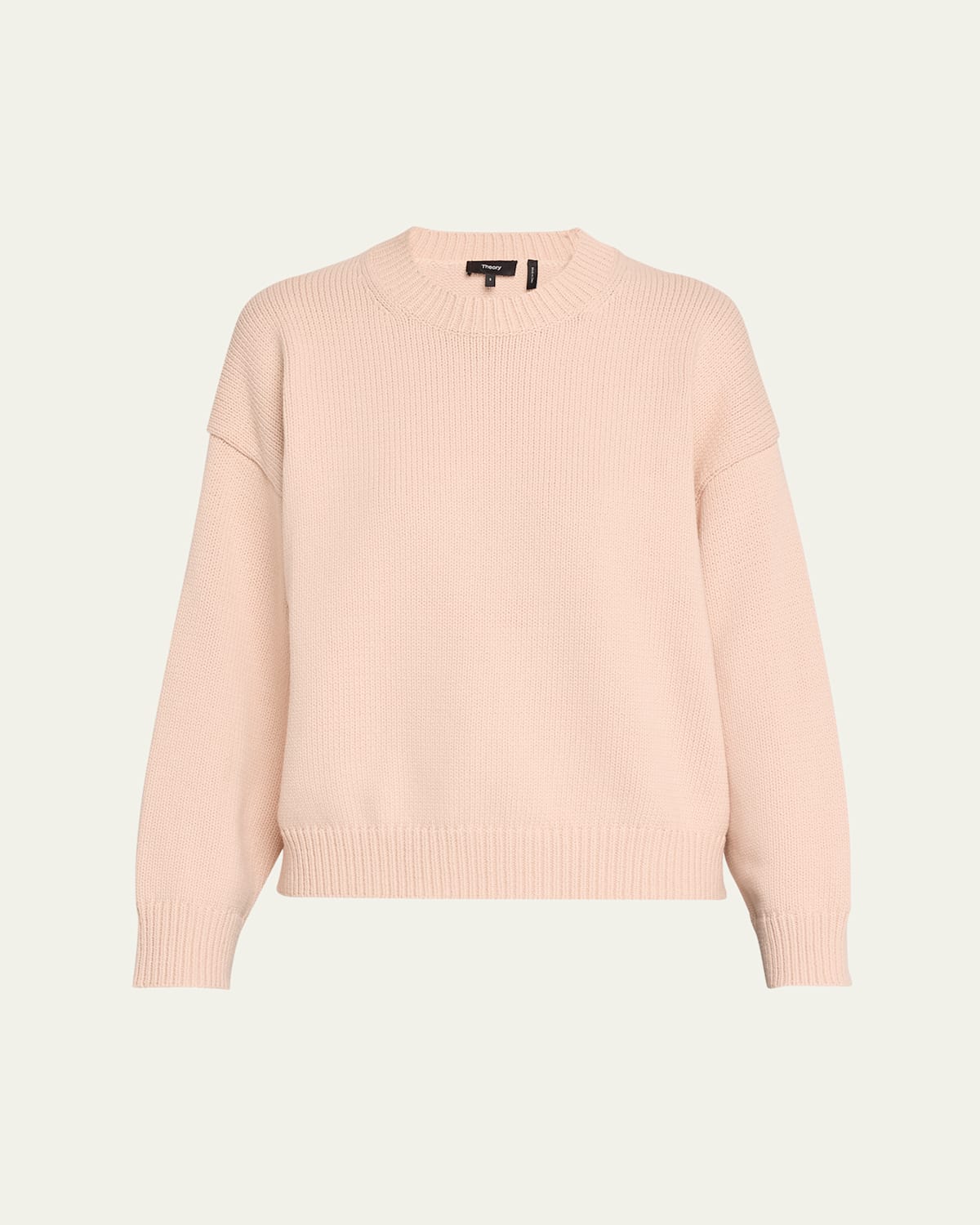 Theory Oversized Crewneck Sweater In Blush