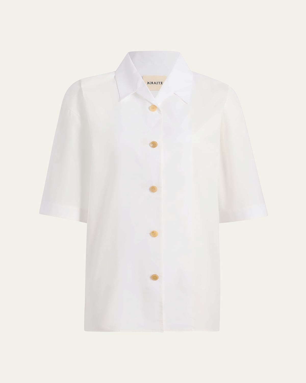 Khaite Owen Oversized Button Down Top In White