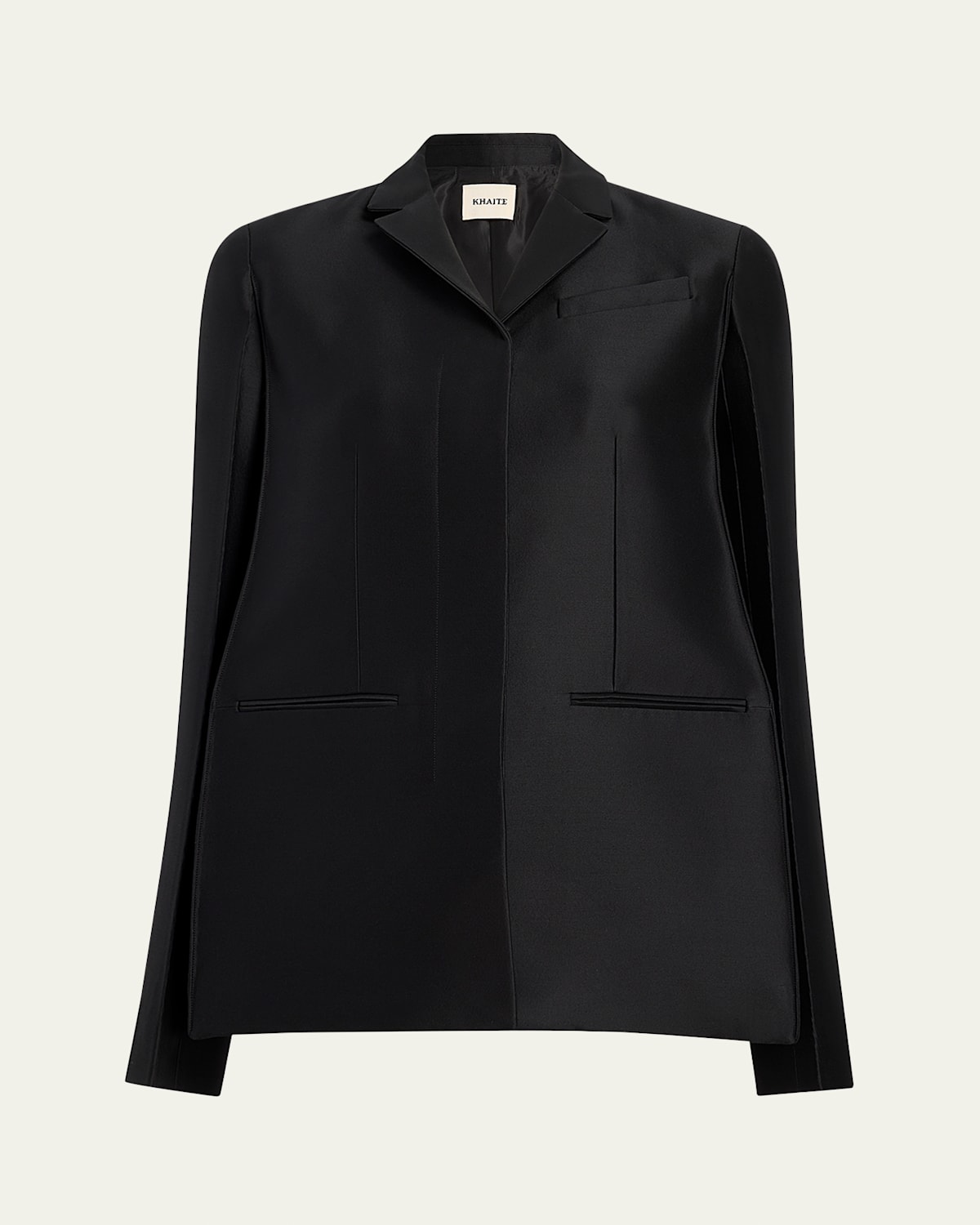 Shop Khaite Crittan Single-breasted Jacket In Black