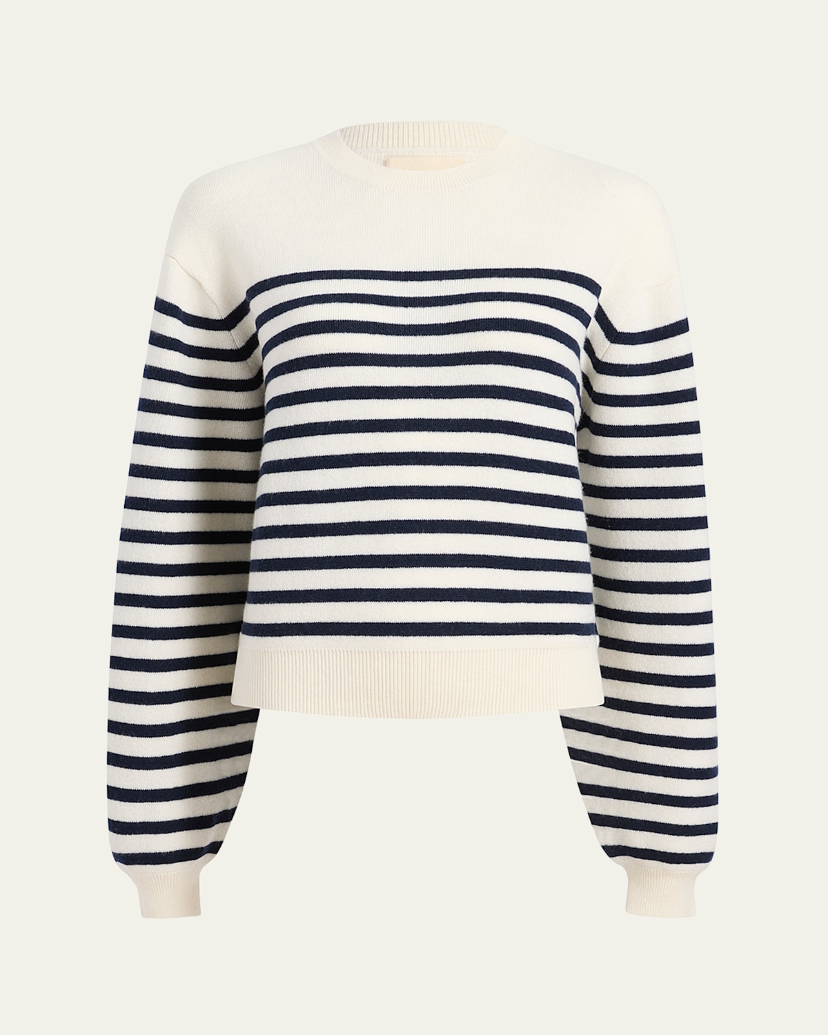 Khaite Tilda Striped Cashmere Sweater In Glaze  Midnight Nav