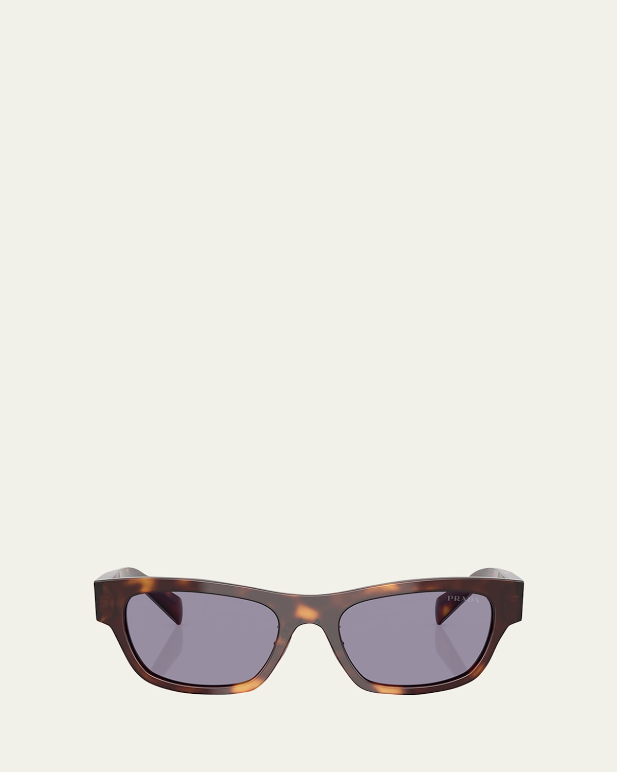 Prada Womens Brown B09s Square-shape Acetate Sunglasses In Grey
