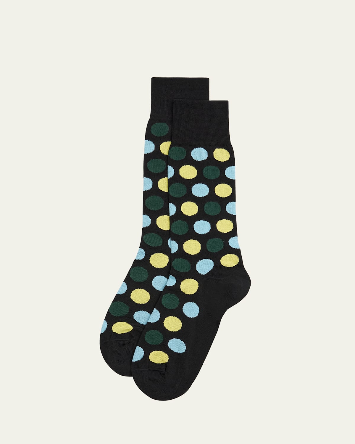 PAUL SMITH MEN'S ILARIO POLKA DOT COTTON-STRETCH CREW SOCKS 