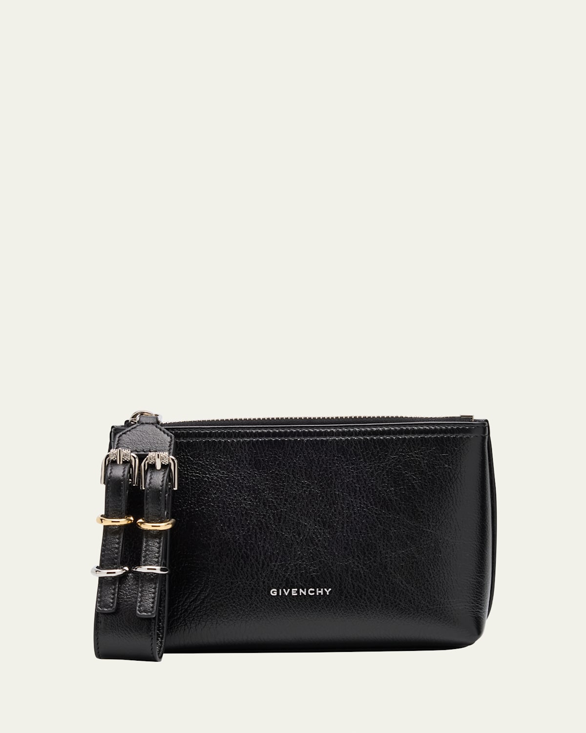 Givenchy Voyou Small Pouch In Calf Leather In Black
