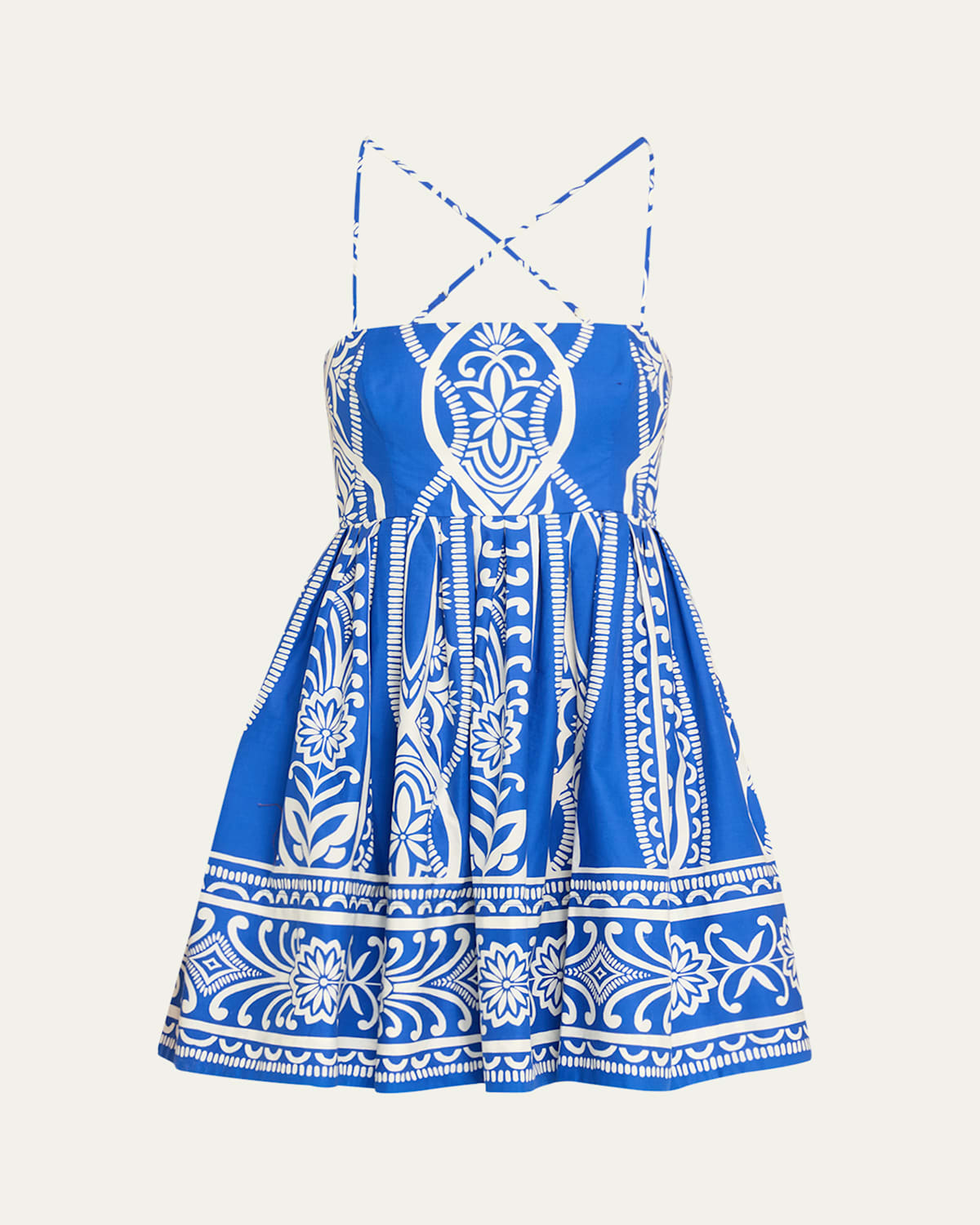 Cara Cara Leo Mini Dress In Rowan Cobalt