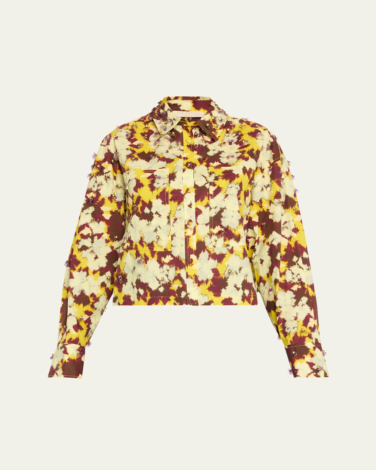 ULLA JOHNSON ARIA EMBELLISHED BLOUSE 
