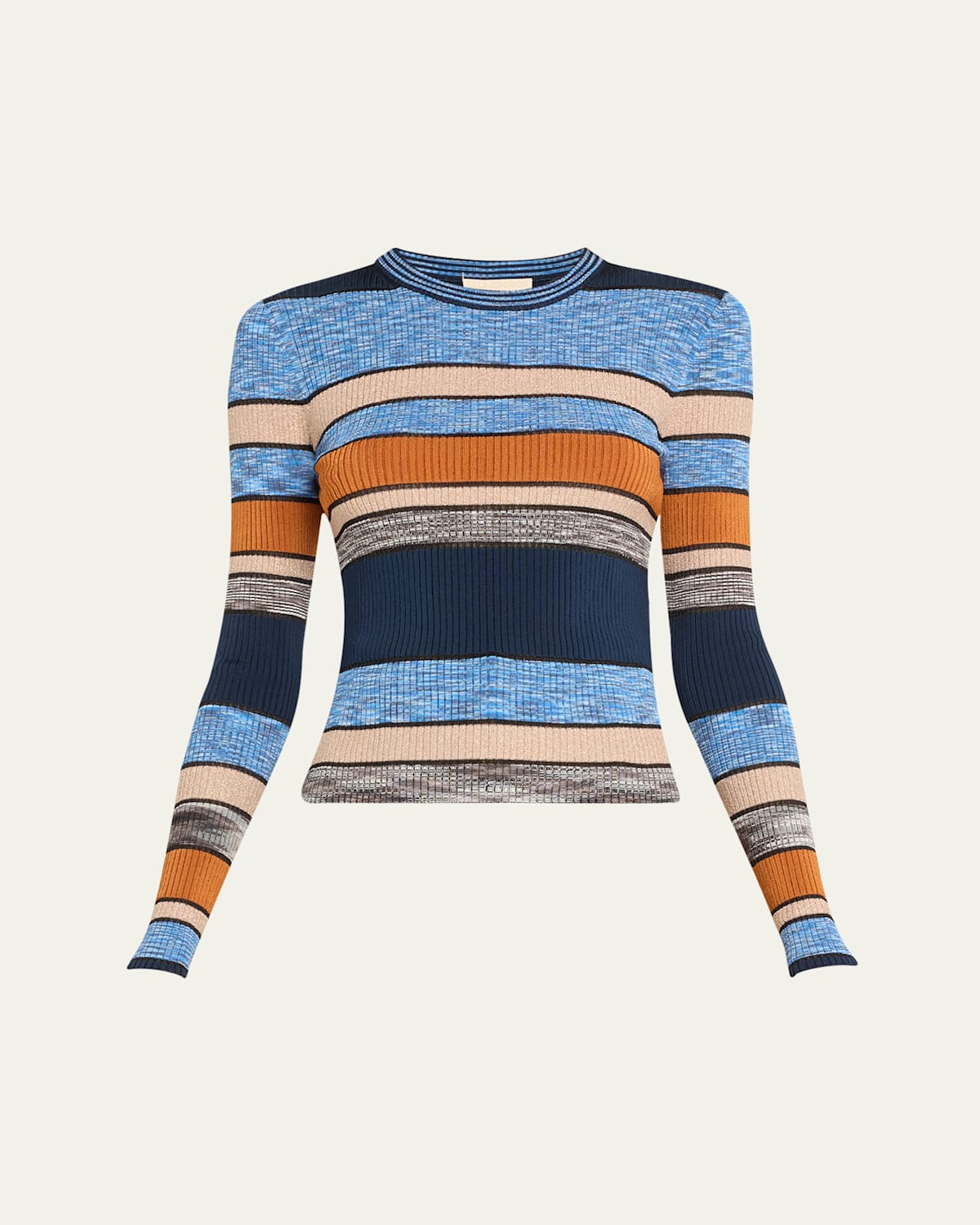 ULLA JOHNSON DENIA STRIPE KNIT TOP 