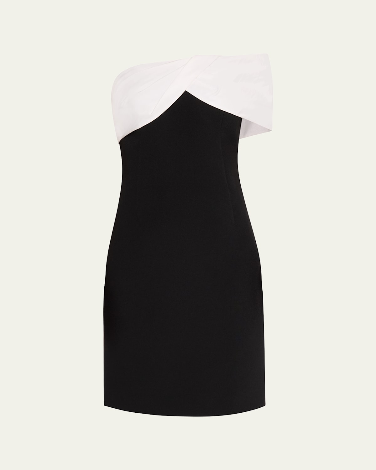 Off-Shoulder Crepe & Taffeta Dress