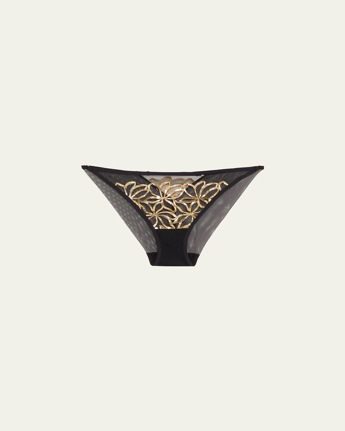 Eclats D'Or Metallic Embroidered Italian Briefs