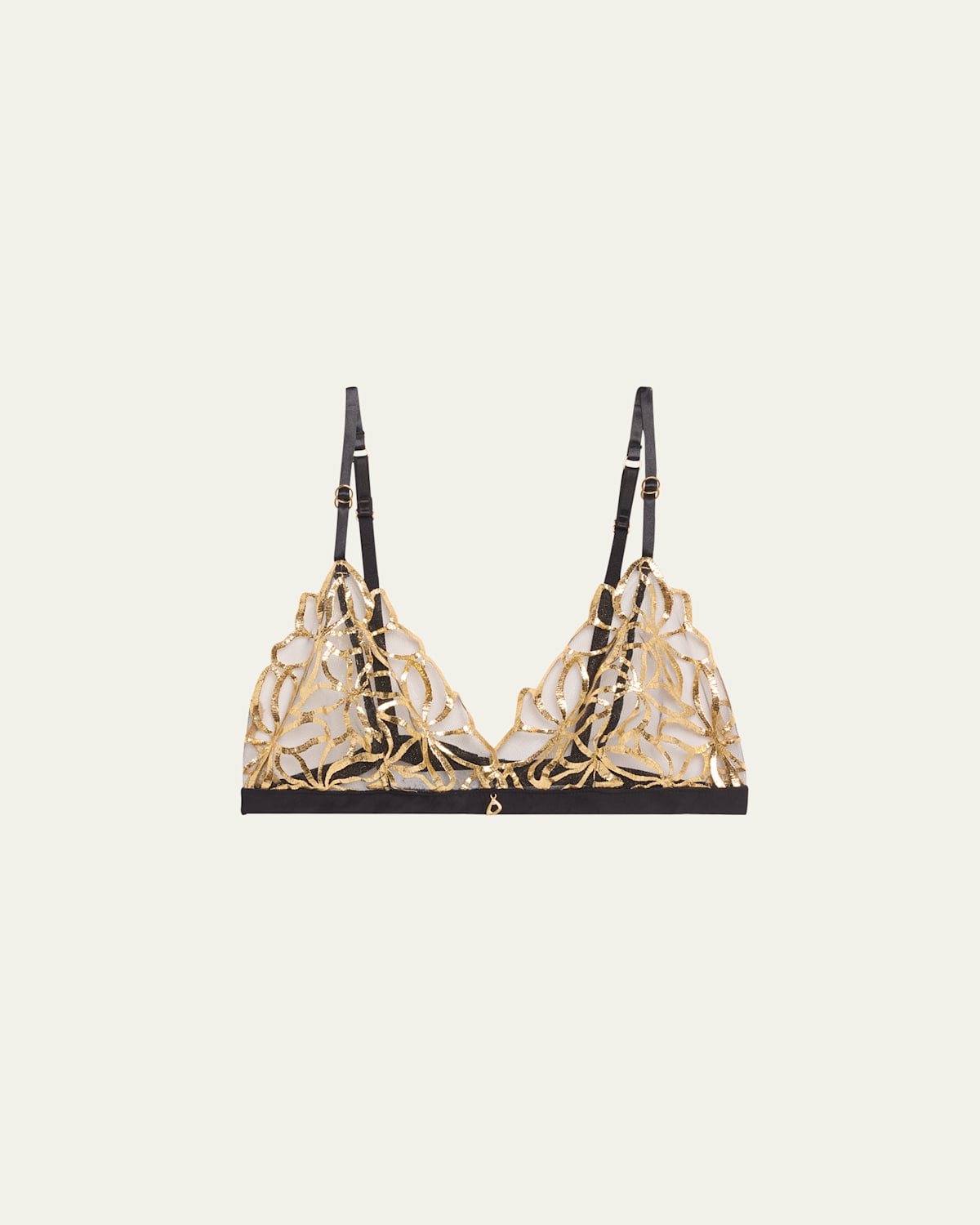 Eclats D'Or Metallic Embroidered Bralette