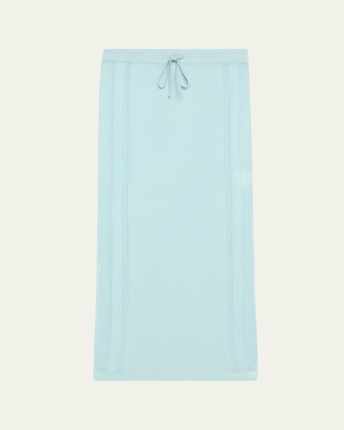 Brompton Drawstring Pointelle Cashmere Midi Skirt