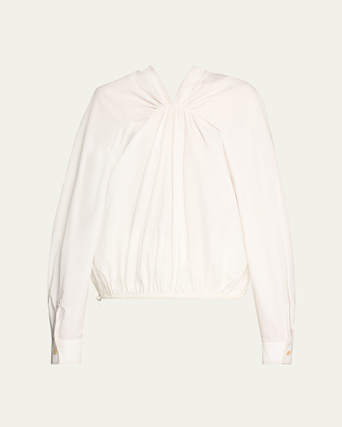 Braceback Poplin Gathered Drawstring Balloon Top