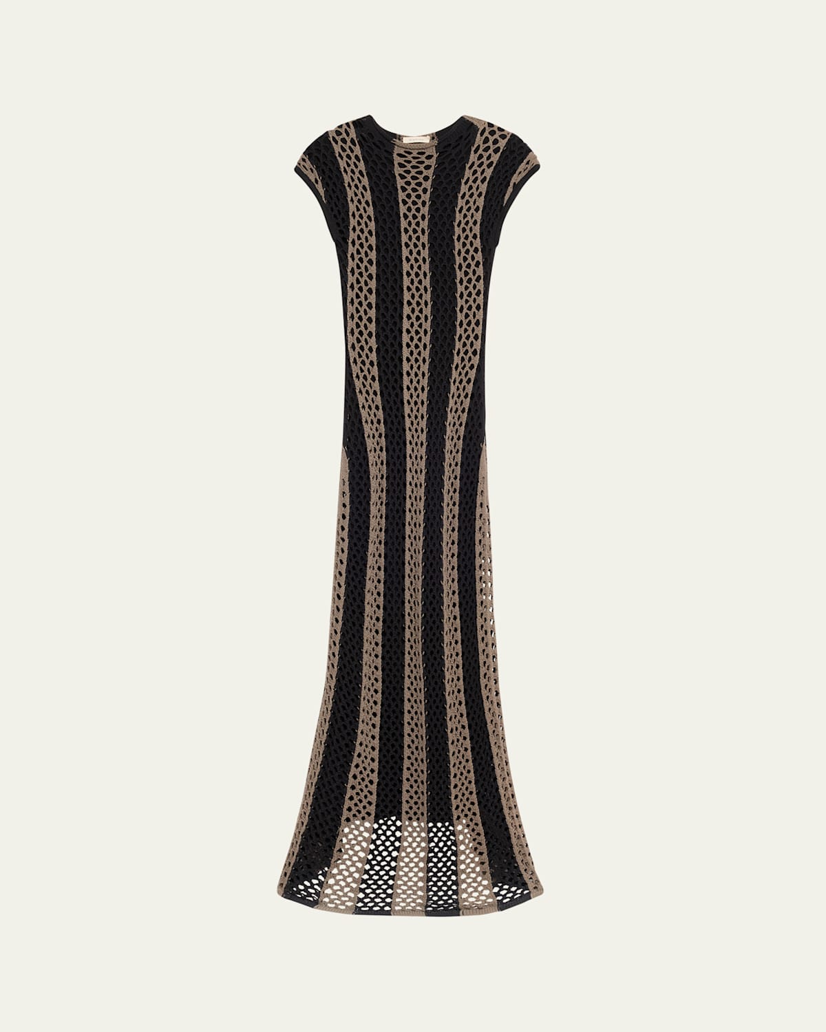 DIOTIMA NEALE OPEN-KNIT STRIPE MAXI DRESS 