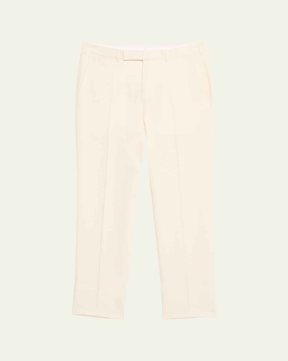 Zegna Men's Oasi Lino Flat-front Trousers