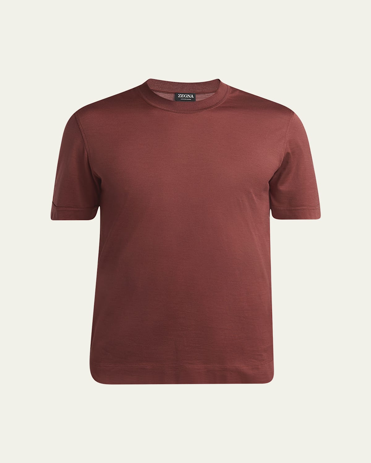 Shop Zegna Men's Solid Silk-cotton T-shirt