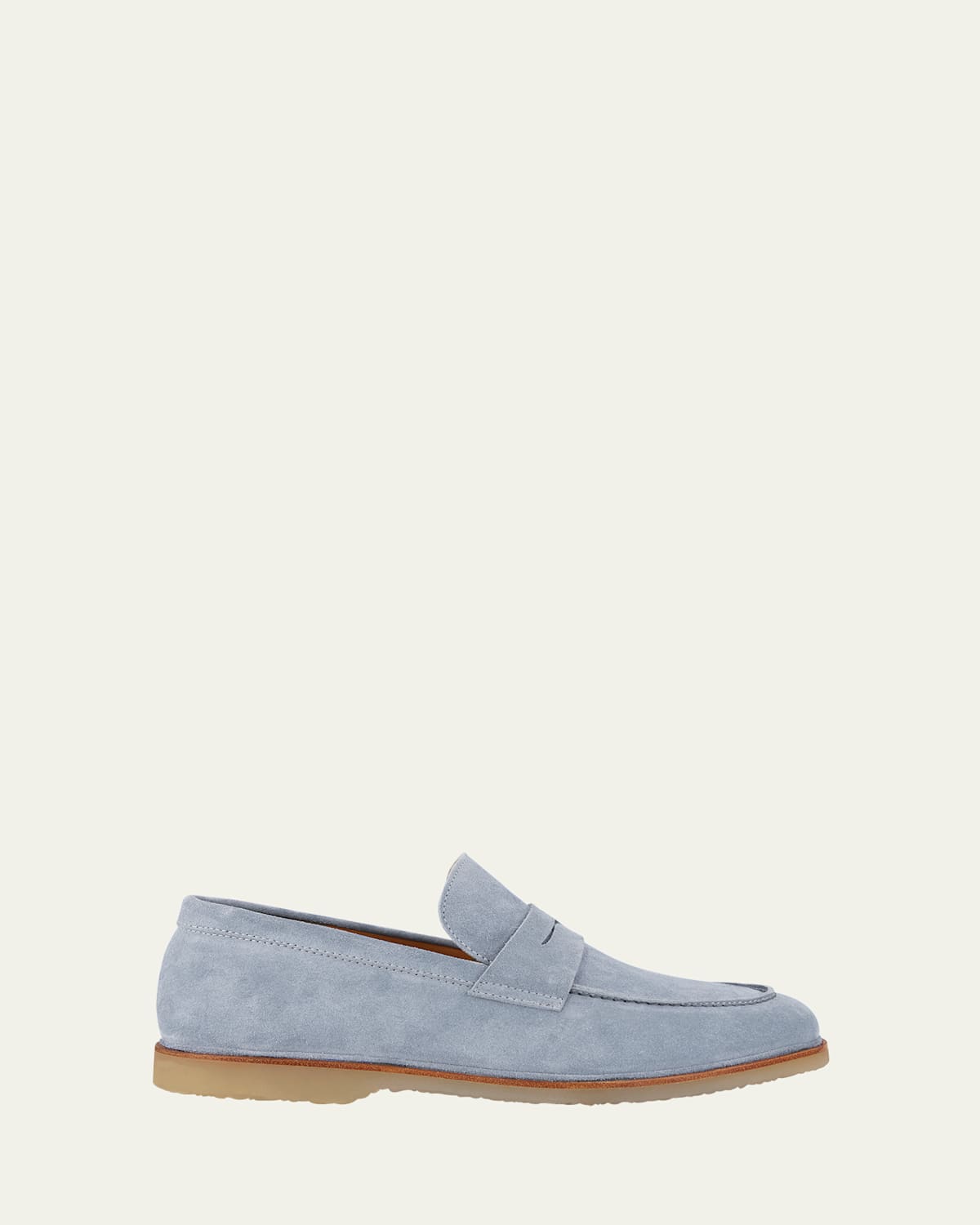 Men's Suede Flex Rubber Sole Penny Loafers