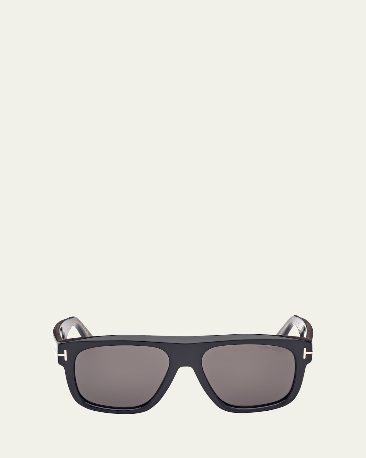 Tom Ford Icon T-monogram Aviator Sunglasses In Sblk/smk