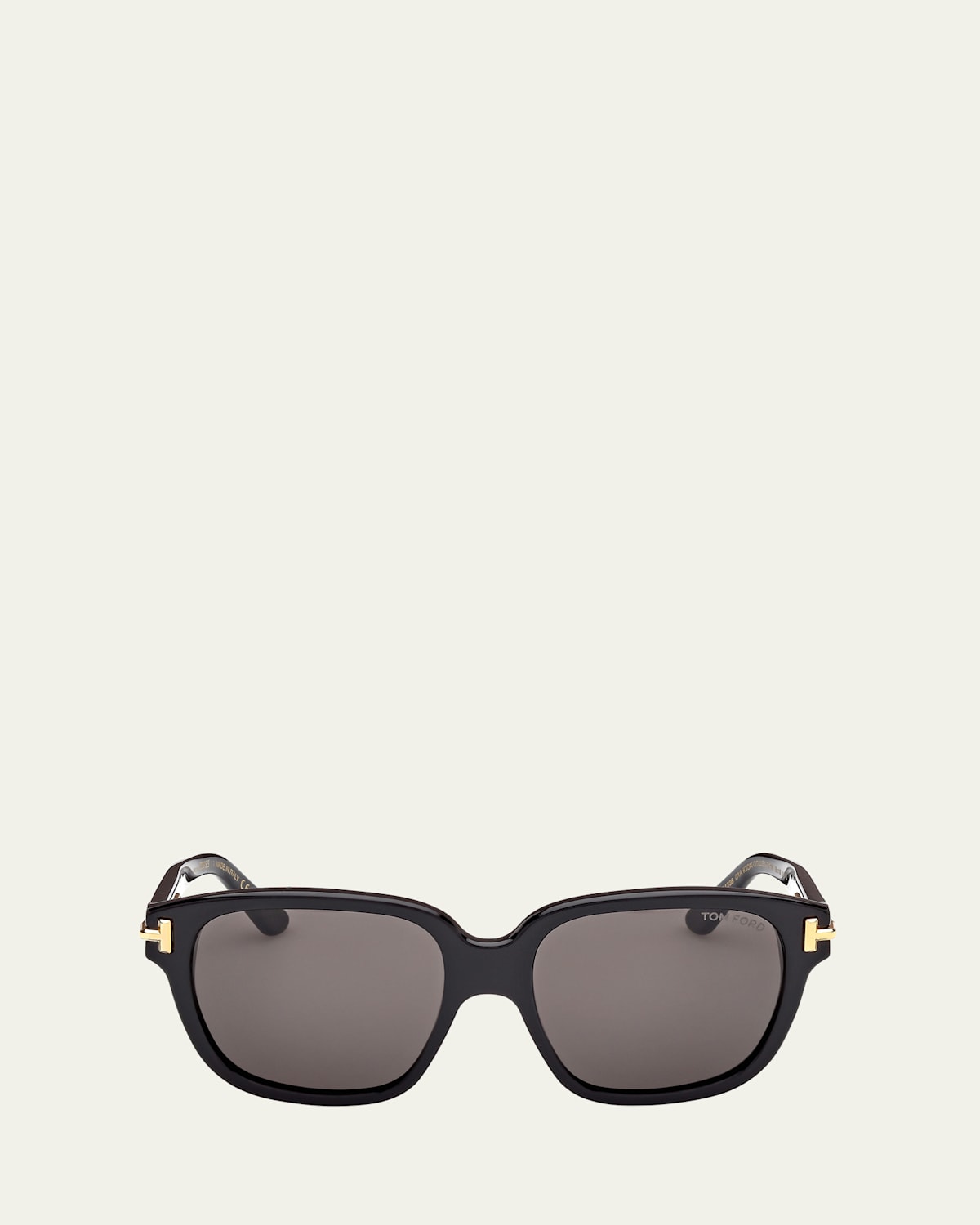 Tom Ford Icon T-monogram Square Sunglasses In Sblk/smk