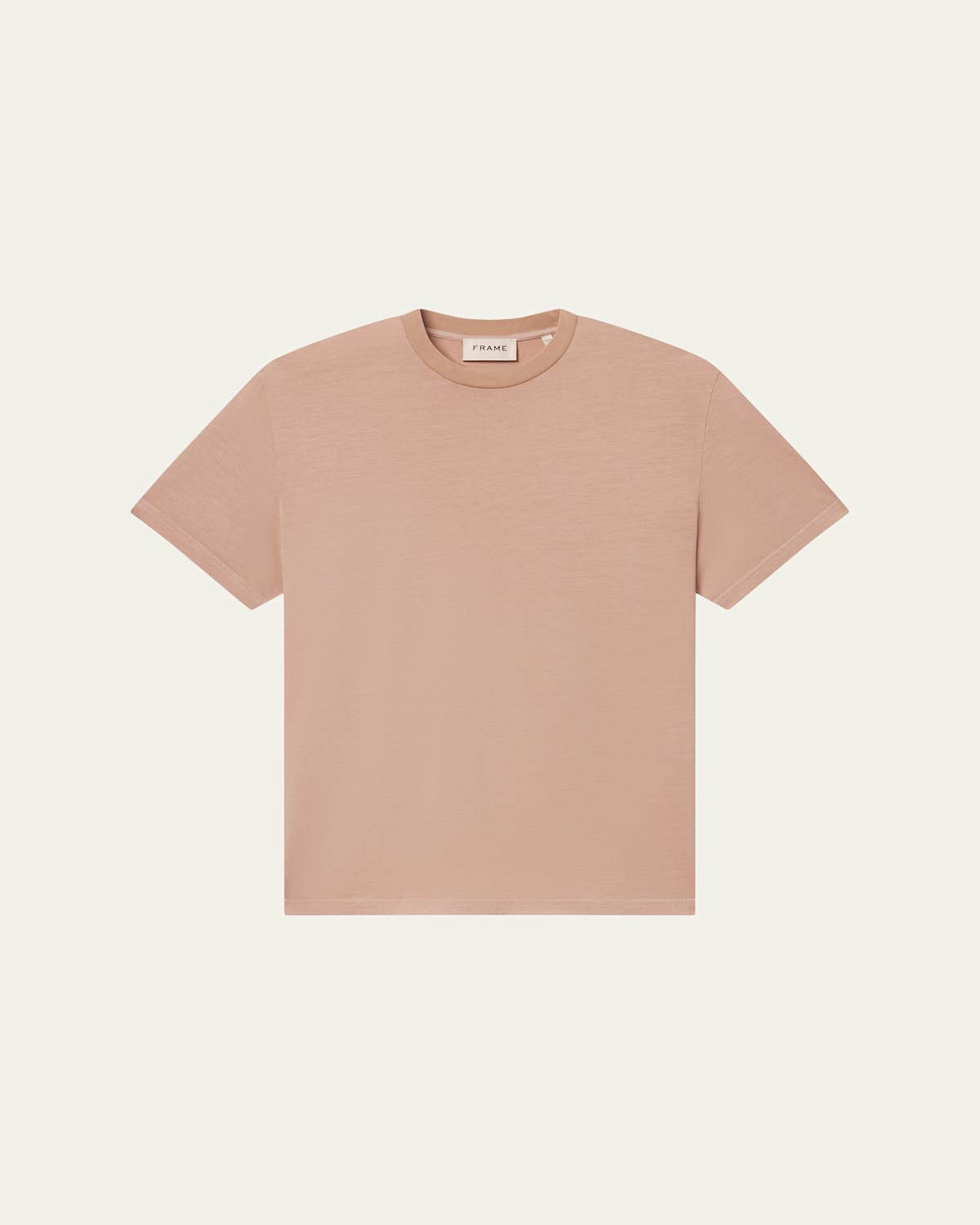 Frame Men's Light Cotton T-shirt In Pale Peach