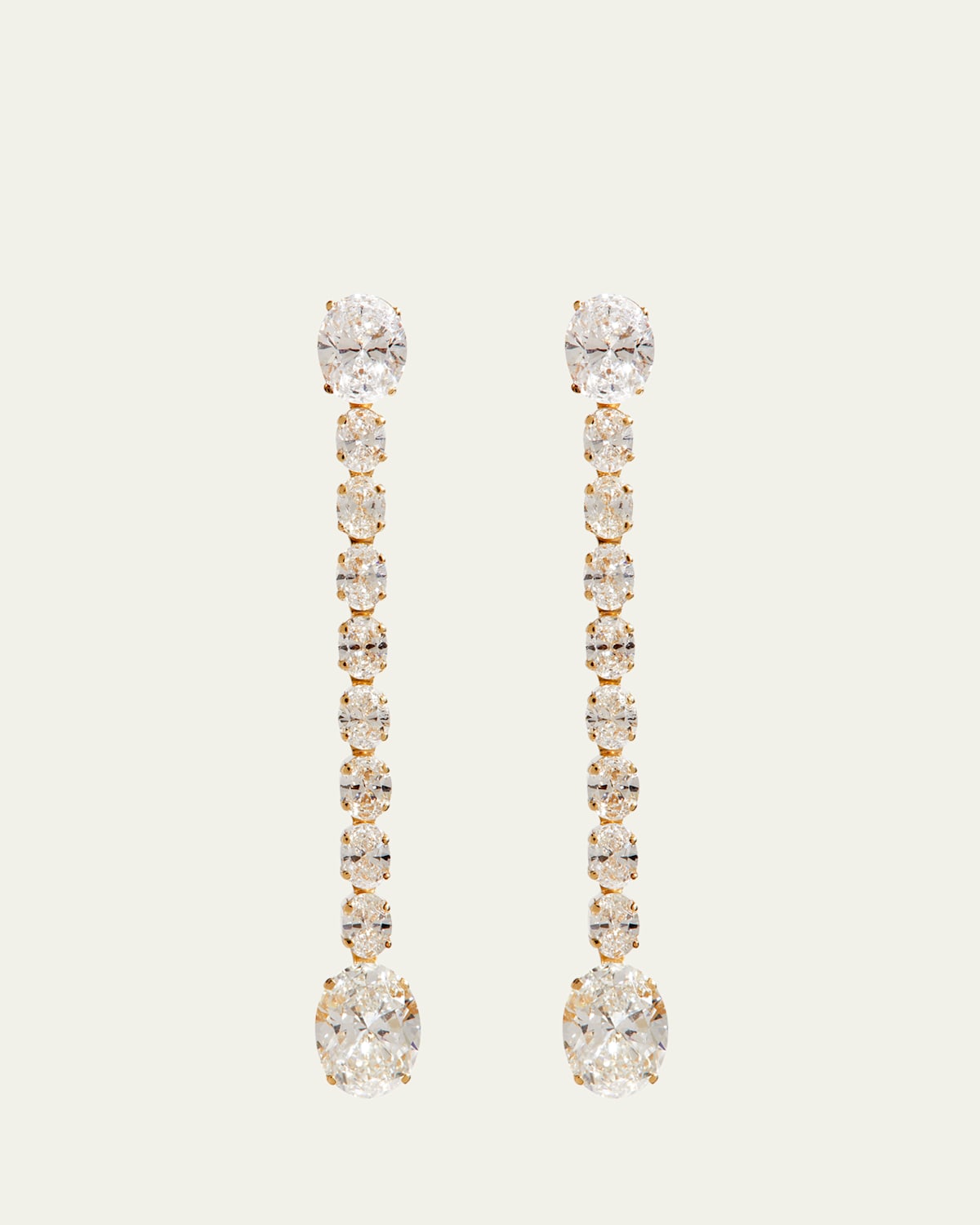 14K Yellow Gold Lab Grown Diamond Dangle Earrings