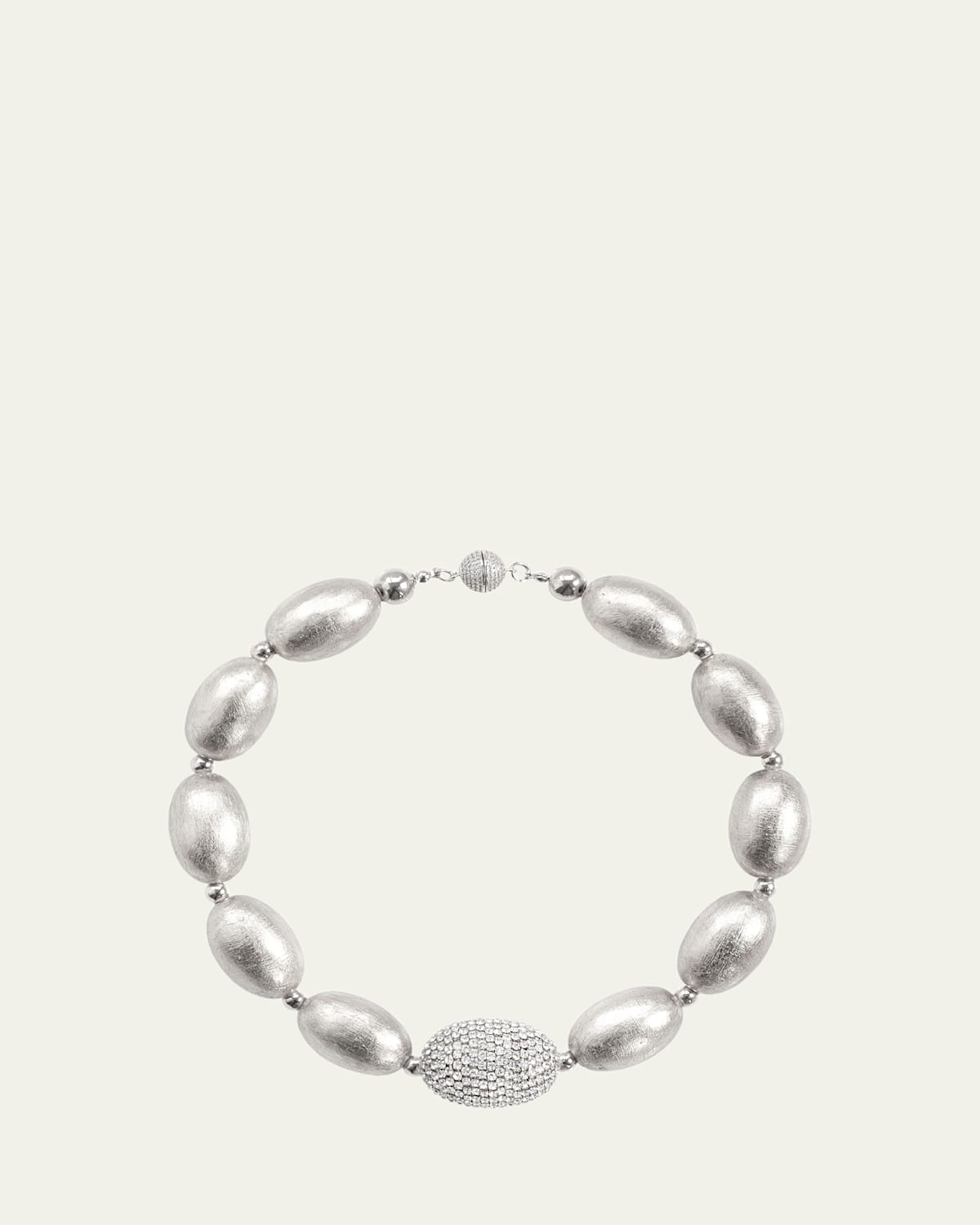 Saule Label Cherie 18" Necklace in Silver Sheer