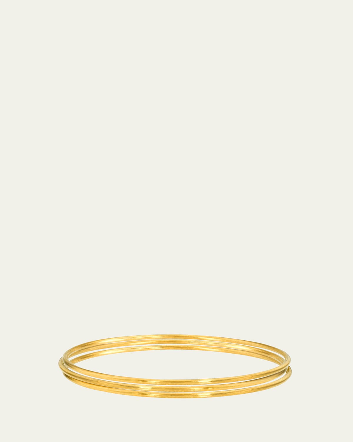 18K Yellow Gold Fairy Bangles, Set of 3