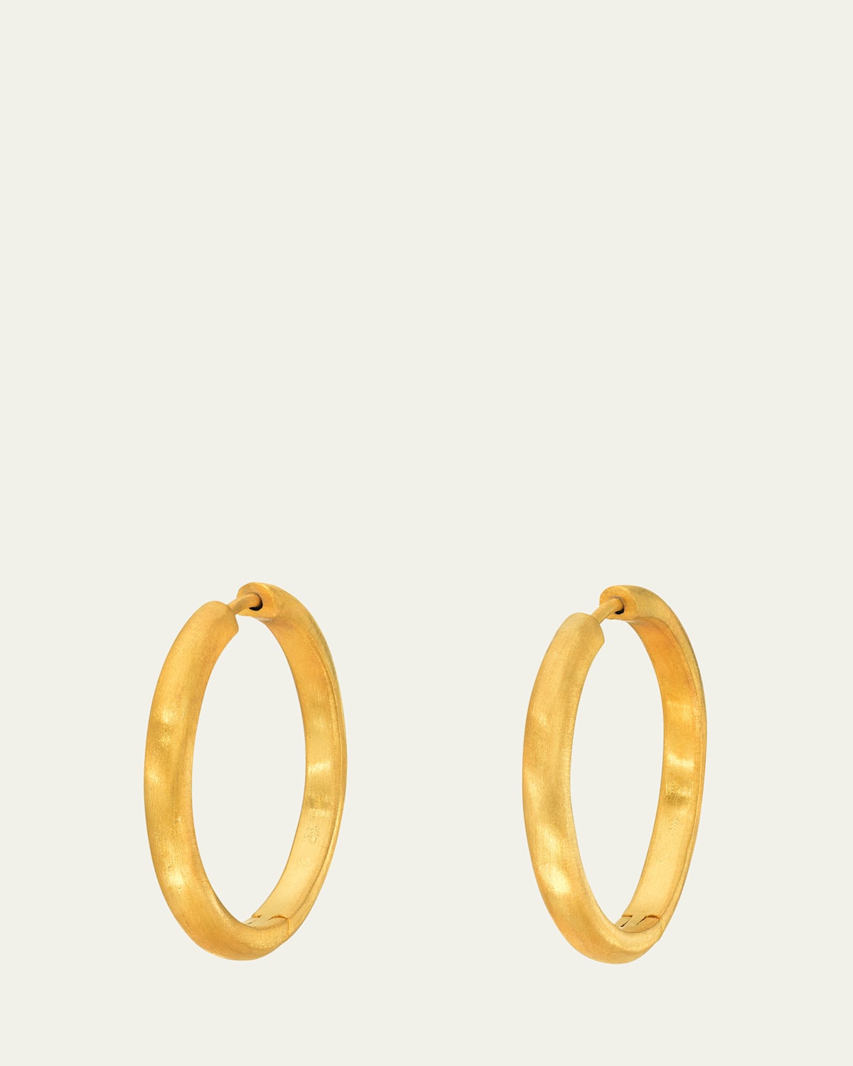 18K Yellow Gold Signature 24mm Hoop Earrings