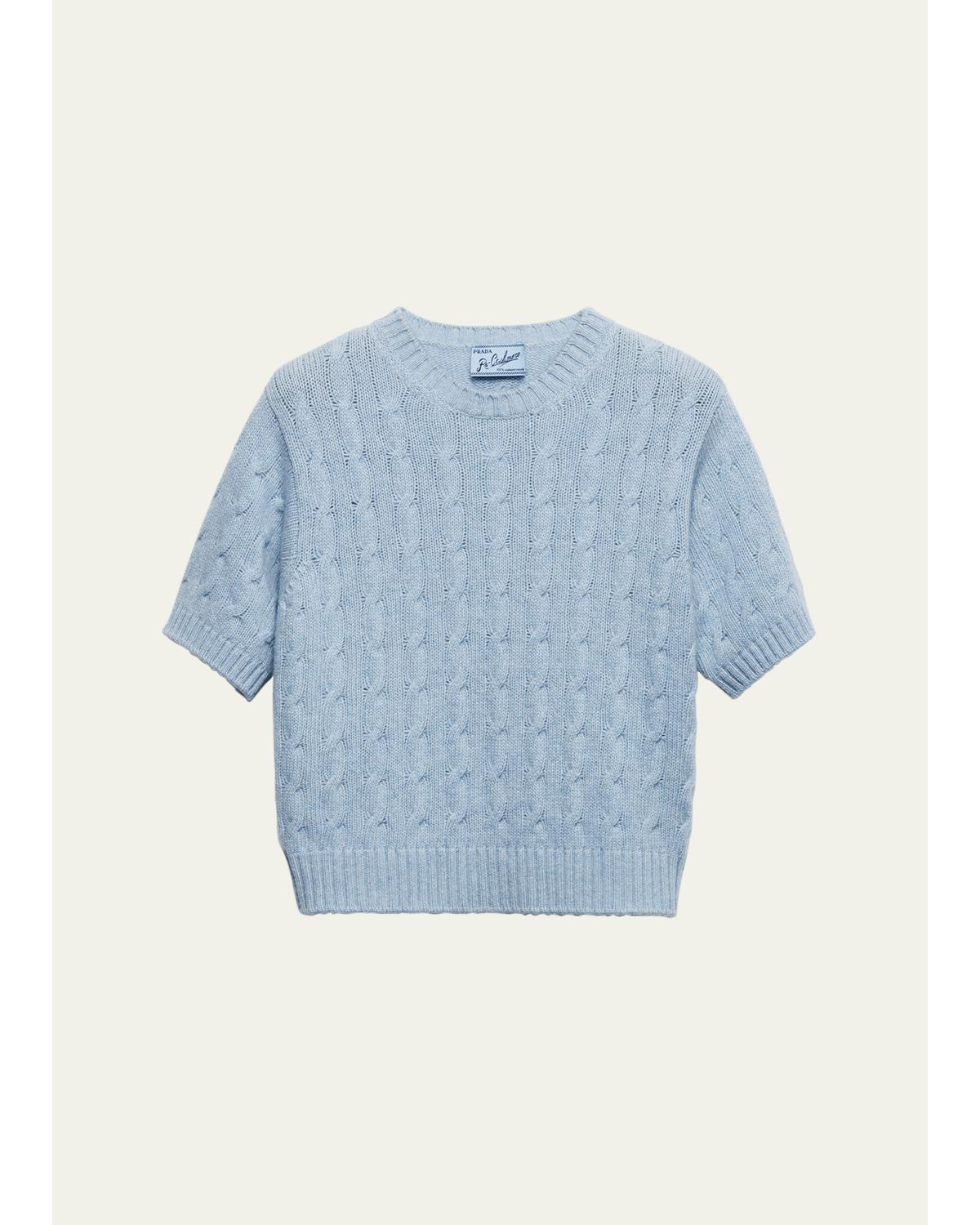 Boxy Cable Cashmere Sweater