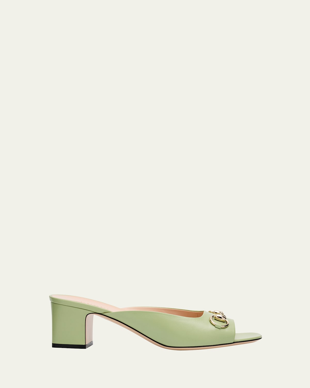 GUCCI LADY HORSEBIT LEATHER MULE SANDALS 