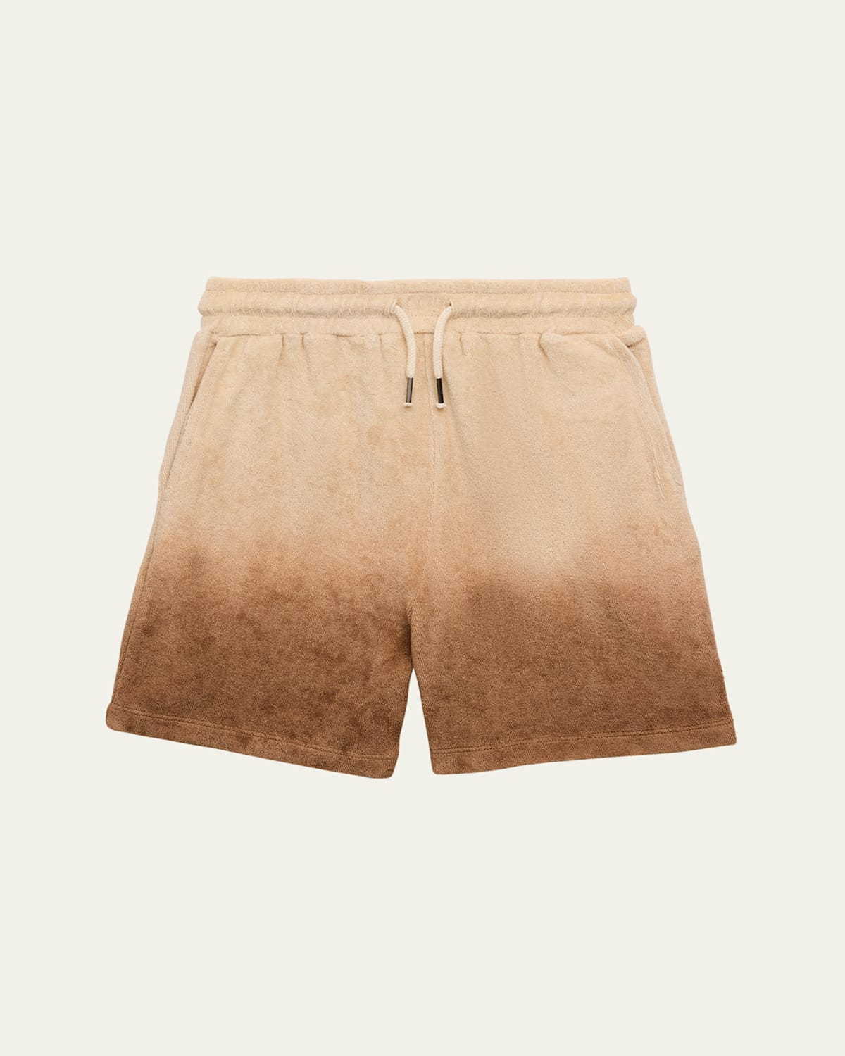 Molo Boy's Abay Ombre Cotton Drawstring Shorts In Sandalwood