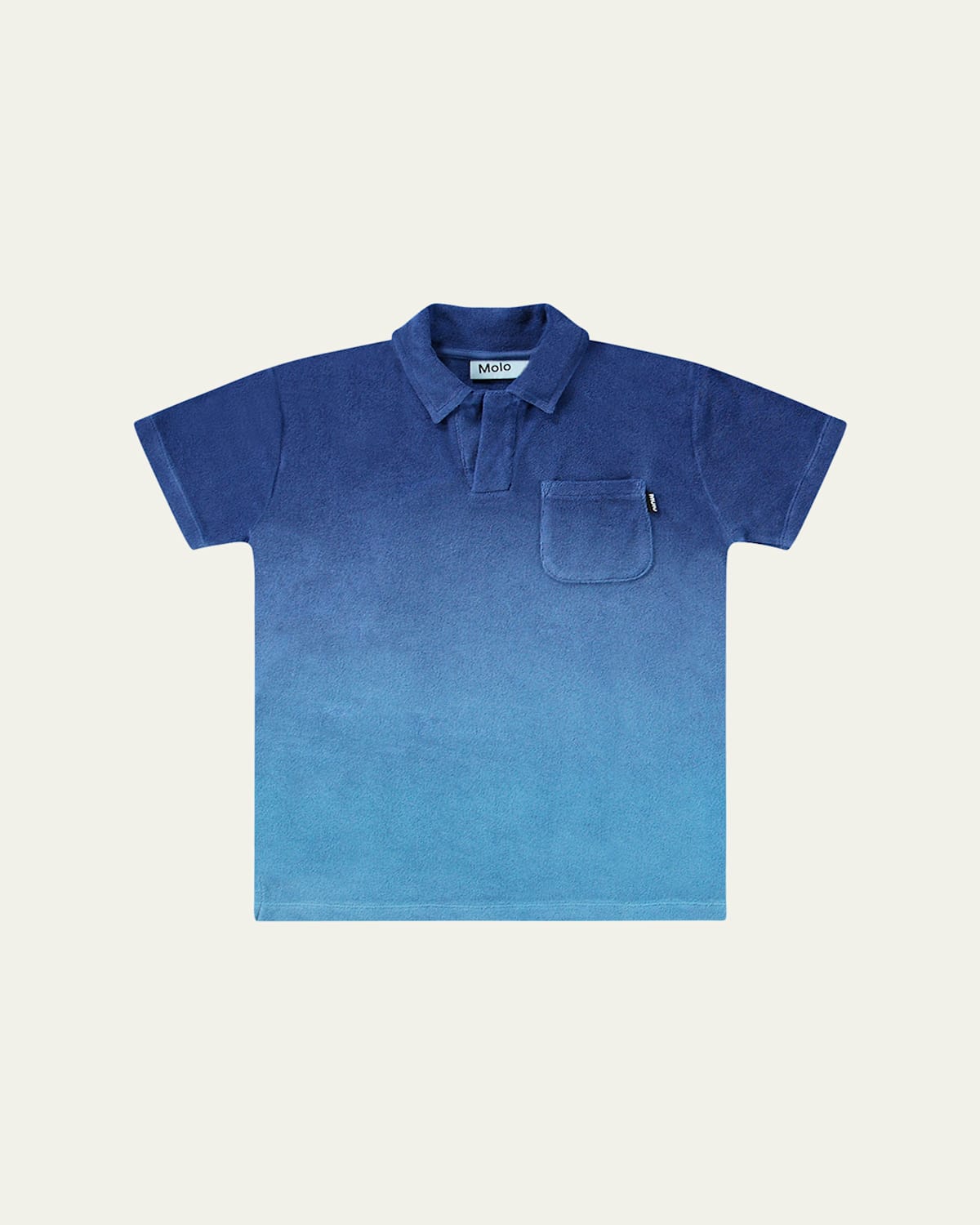 Molo Boy's Randel Organic Cotton Short-sleeve Polo Shirt In Mazarine Blue