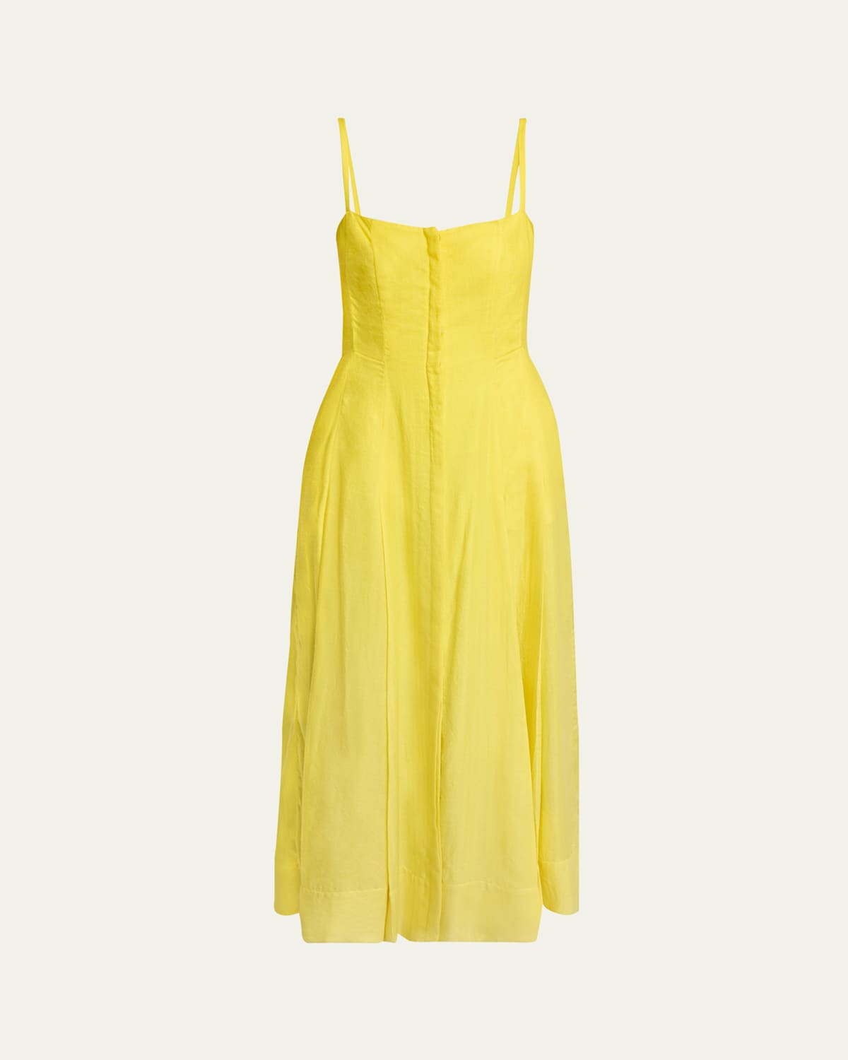 Gabriela Hearst Magritte Cashmere Midi Dress In Cadmium Yellow