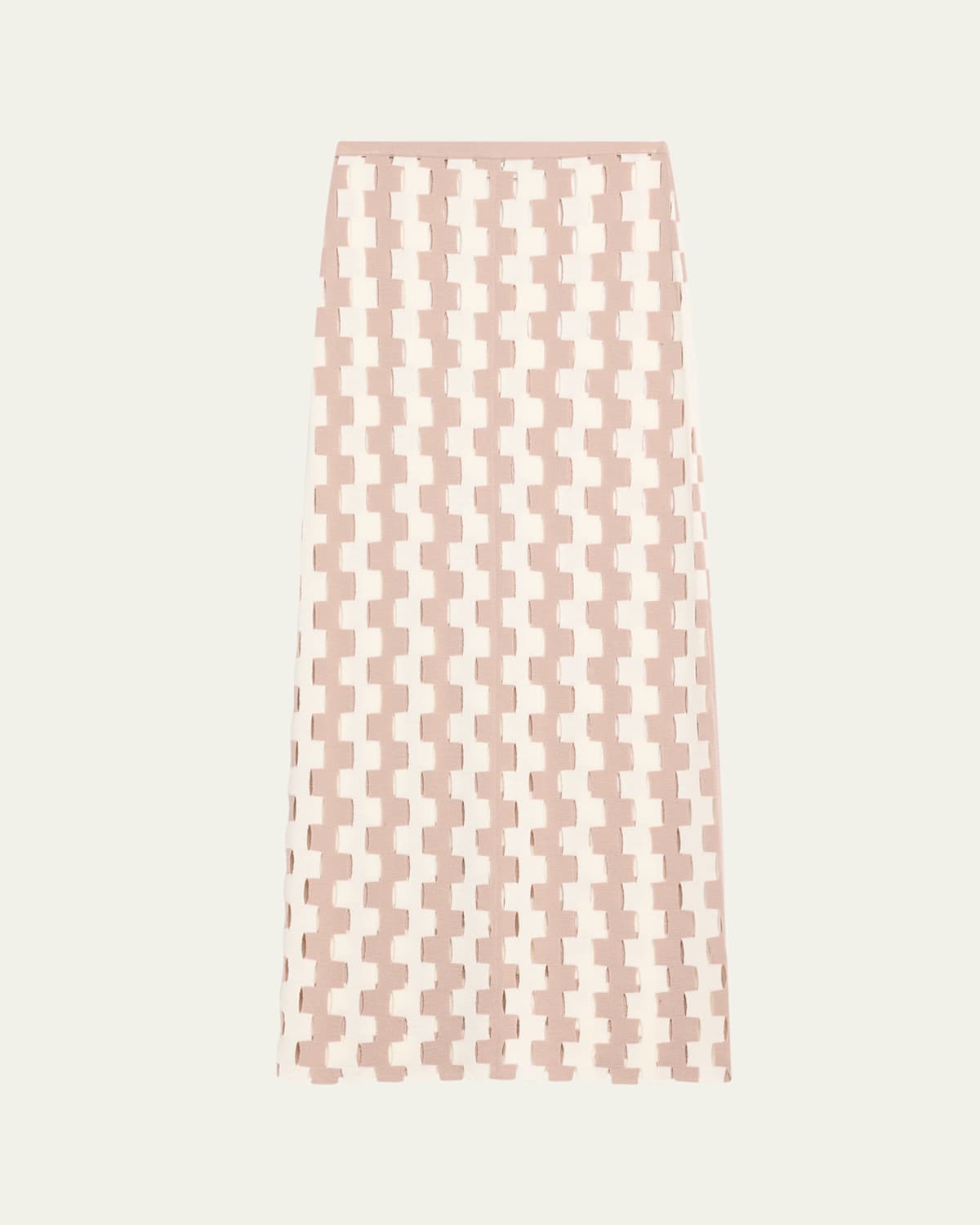 ZANKOV MARSHALL ABSTRACT PENCIL MERINO WOOL MAXI SKIRT 