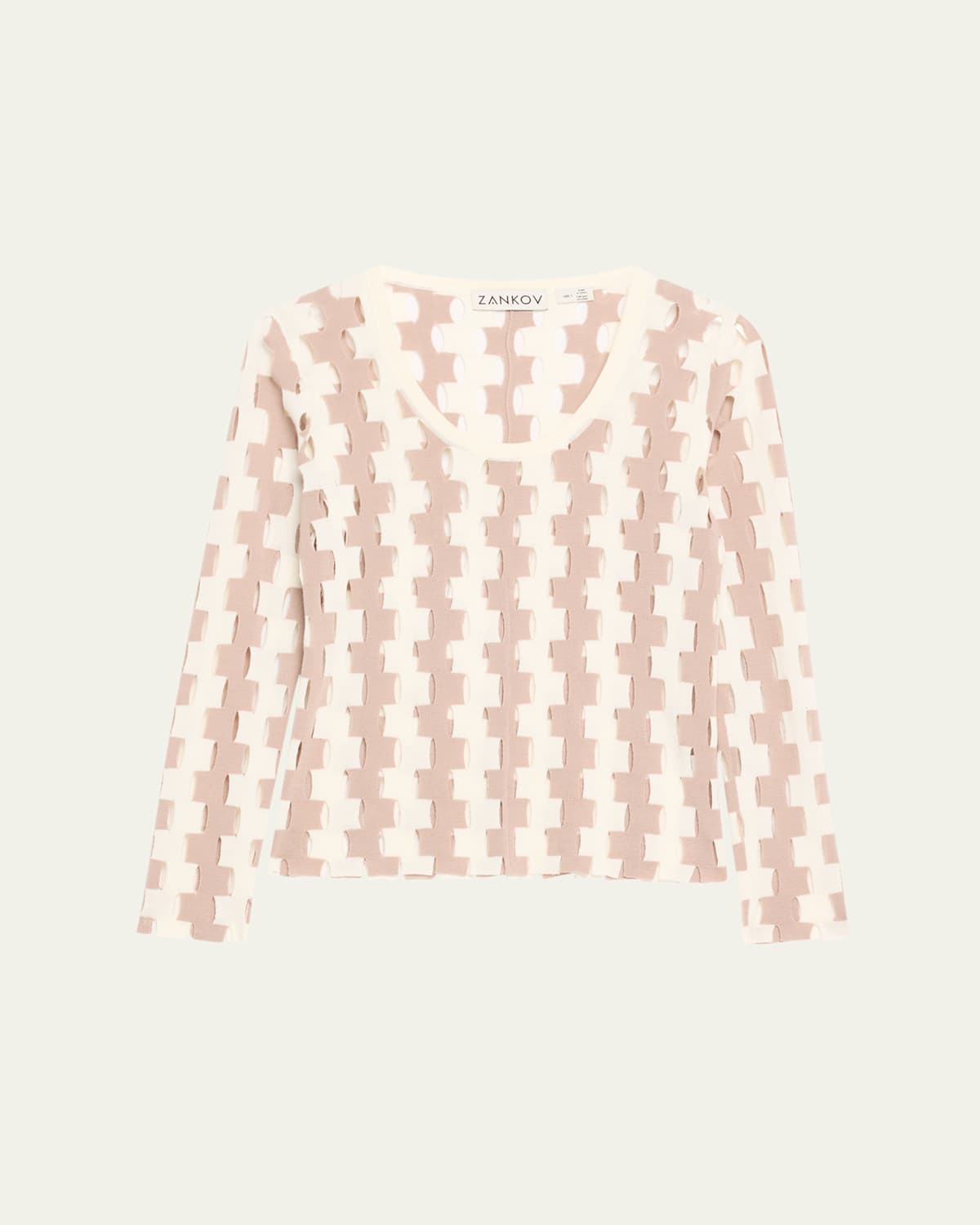 ZANKOV RITA ABSTRACT MERINO WOOL TOP 