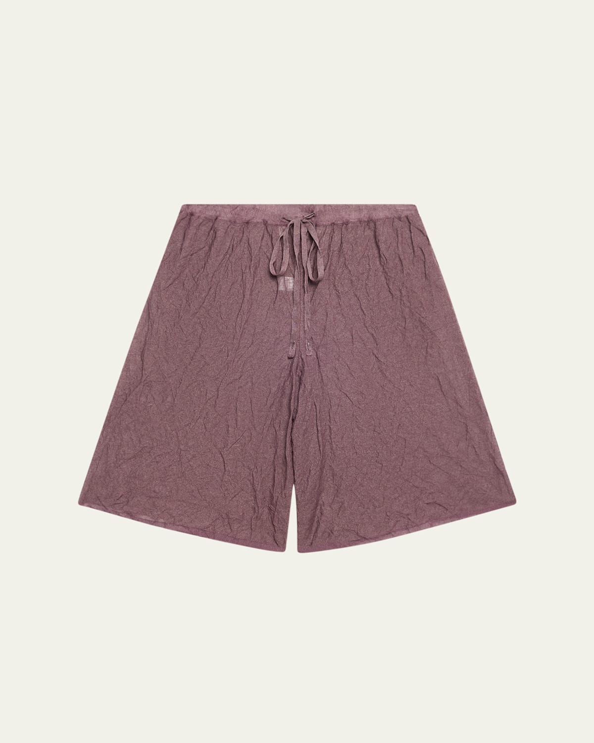 Lou Crinkled Metallic Bermuda Shorts