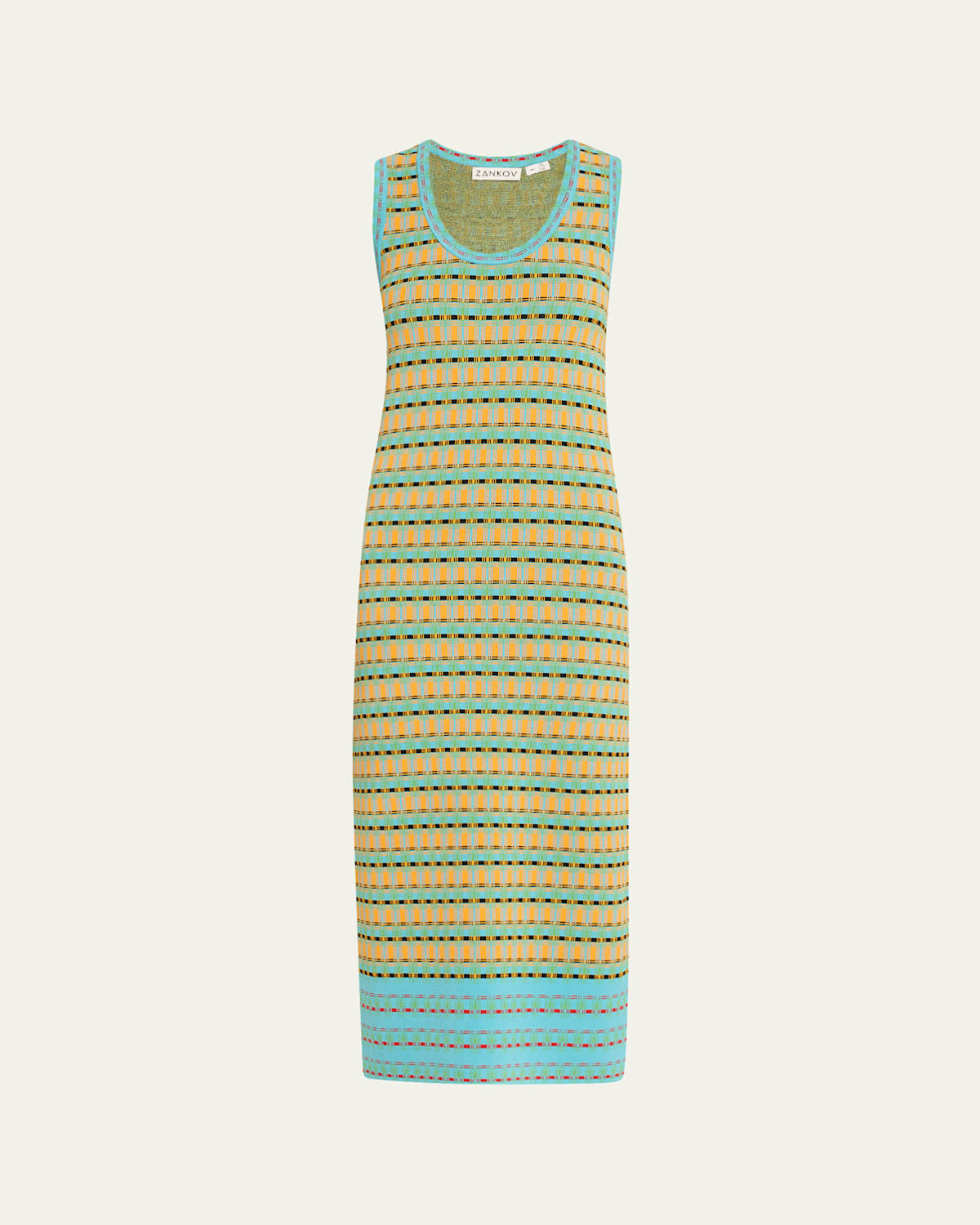 Juliette Scoop-Neck Sleeveless Midi Dress