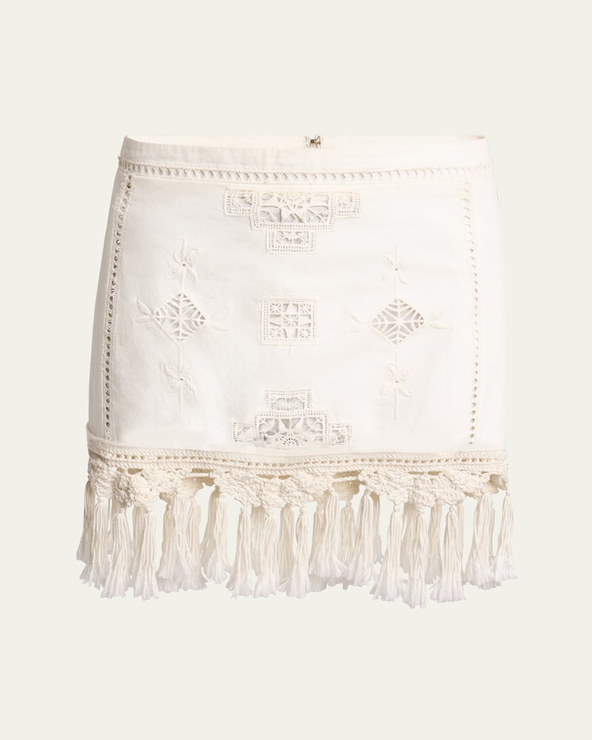 Isabel Marant Sandra Cotton Mini Skirt In White