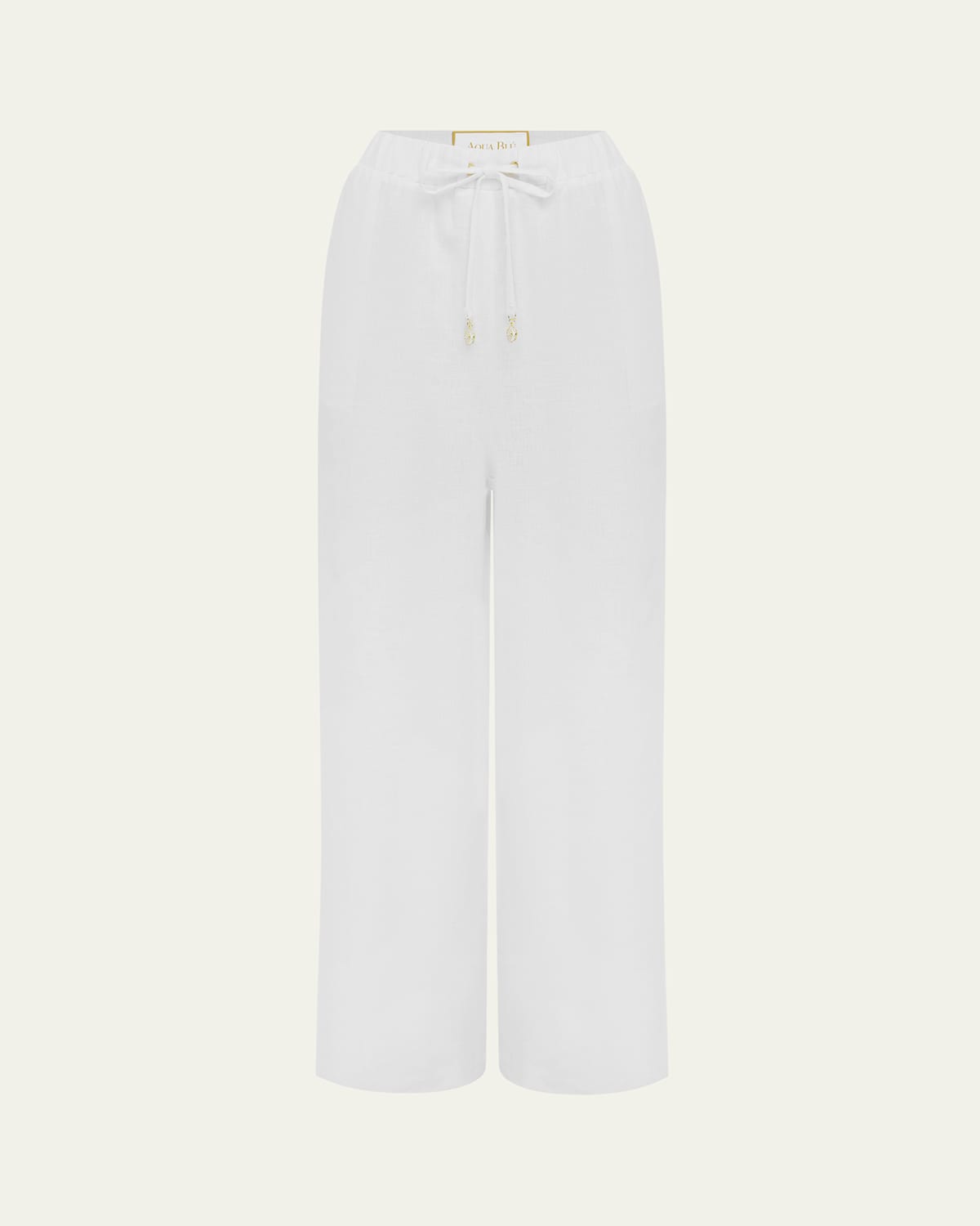 Shop Aqua Blu Australia Linen Resort Pants In White