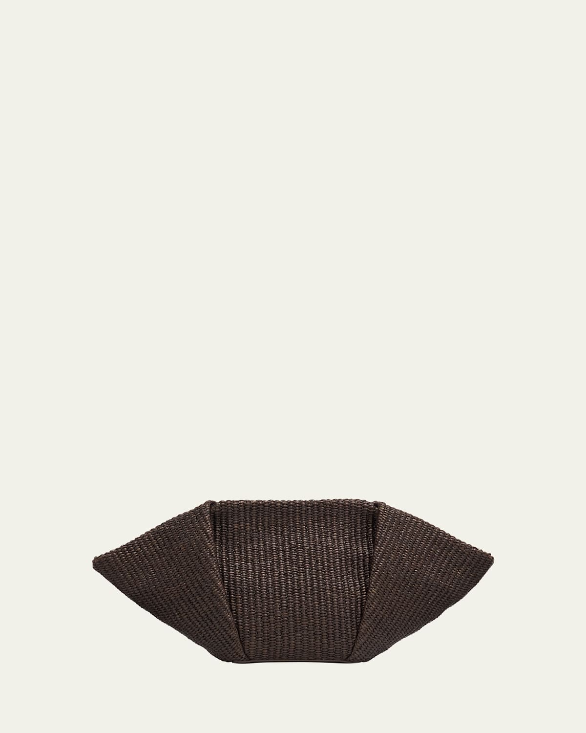 BRUNELLO CUCINELLI FAN RAFFIA CLUTCH BAG 