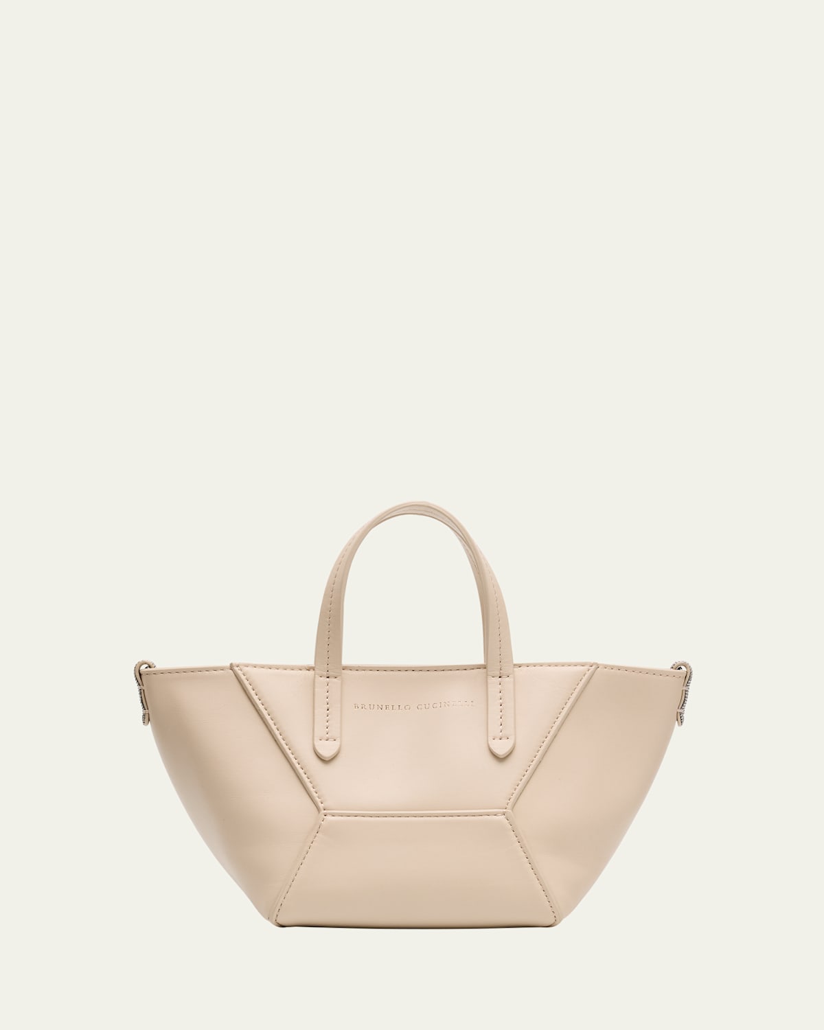 Brunello Cucinelli Mini Duo Bag In Ivory