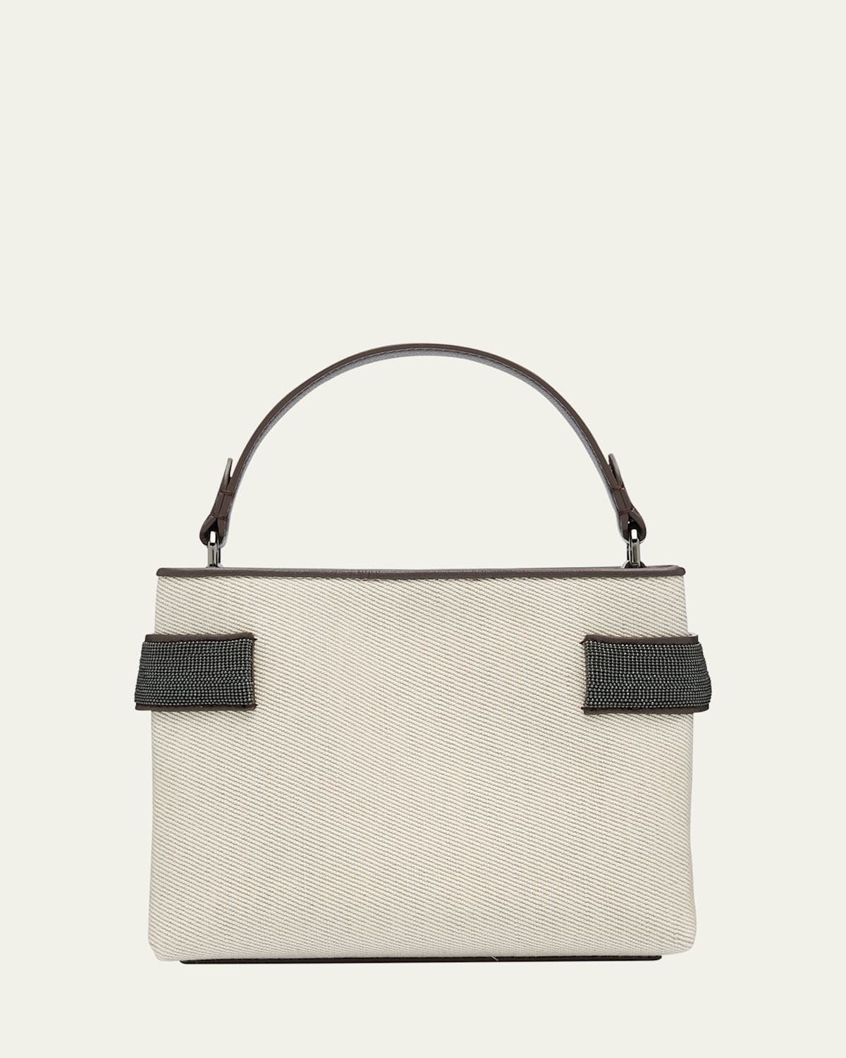 BRUNELLO CUCINELLI MONILI CANVAS TOP-HANDLE BAG 