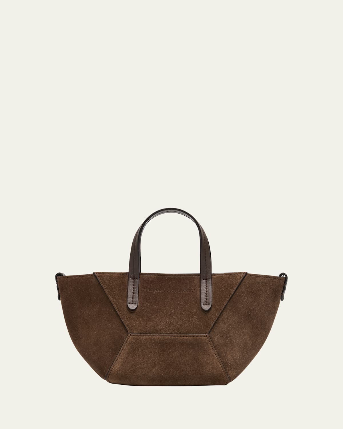 Shop Brunello Cucinelli Mini Duo Bag In Medium Brown