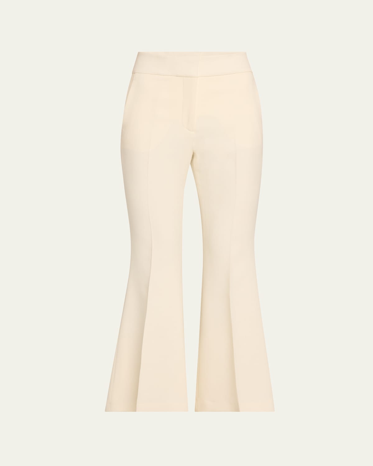 Gabriela Hearst Marsh Flared Wool Pants In Ivory